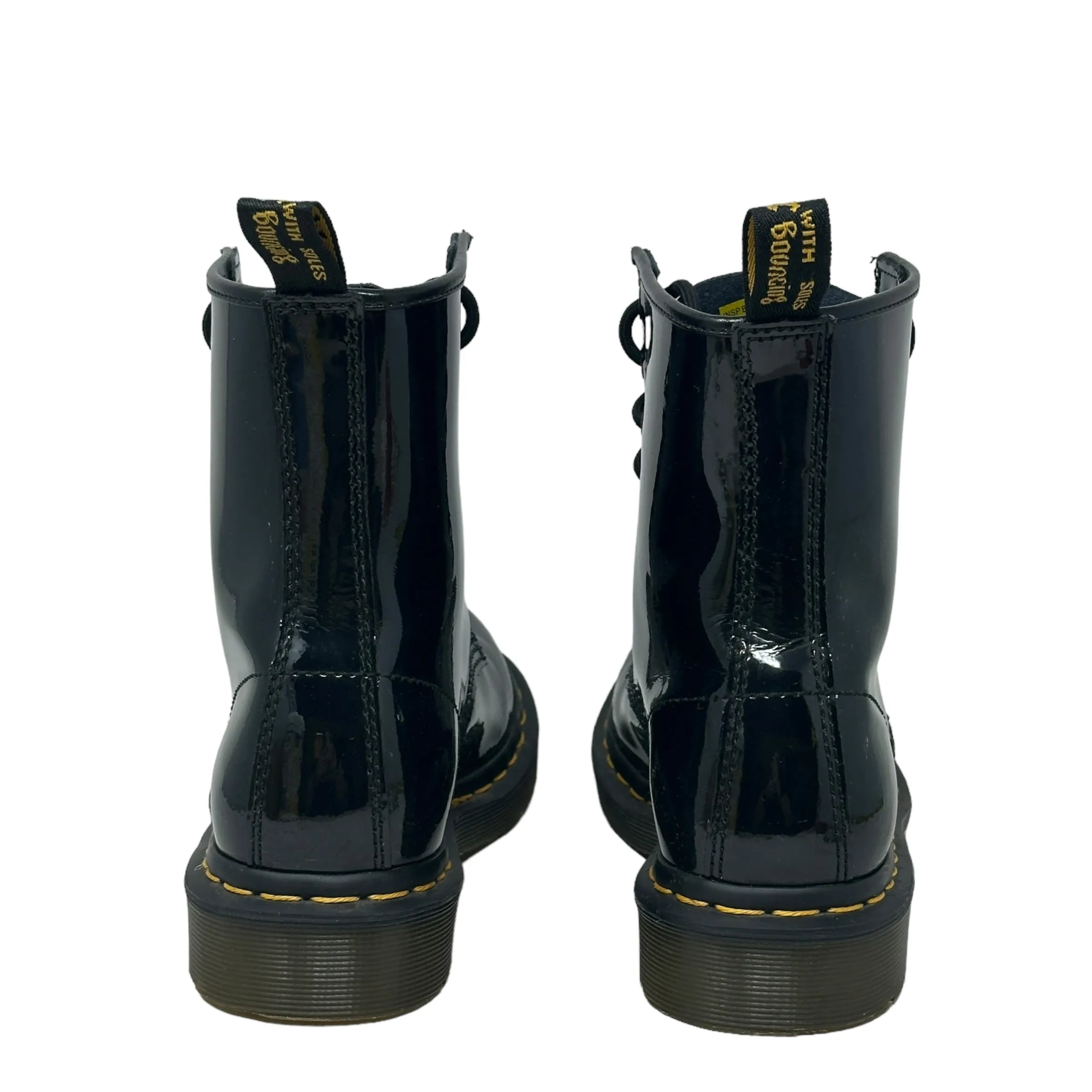 1460 Boots Patent Lamper By Dr Martens In Black, Size: 7