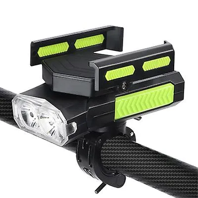 2400mAh black Outdoor cycling bike front light with emergency light, with power bank, mobile phone holder,Waterproof,rechargeable AZ22529