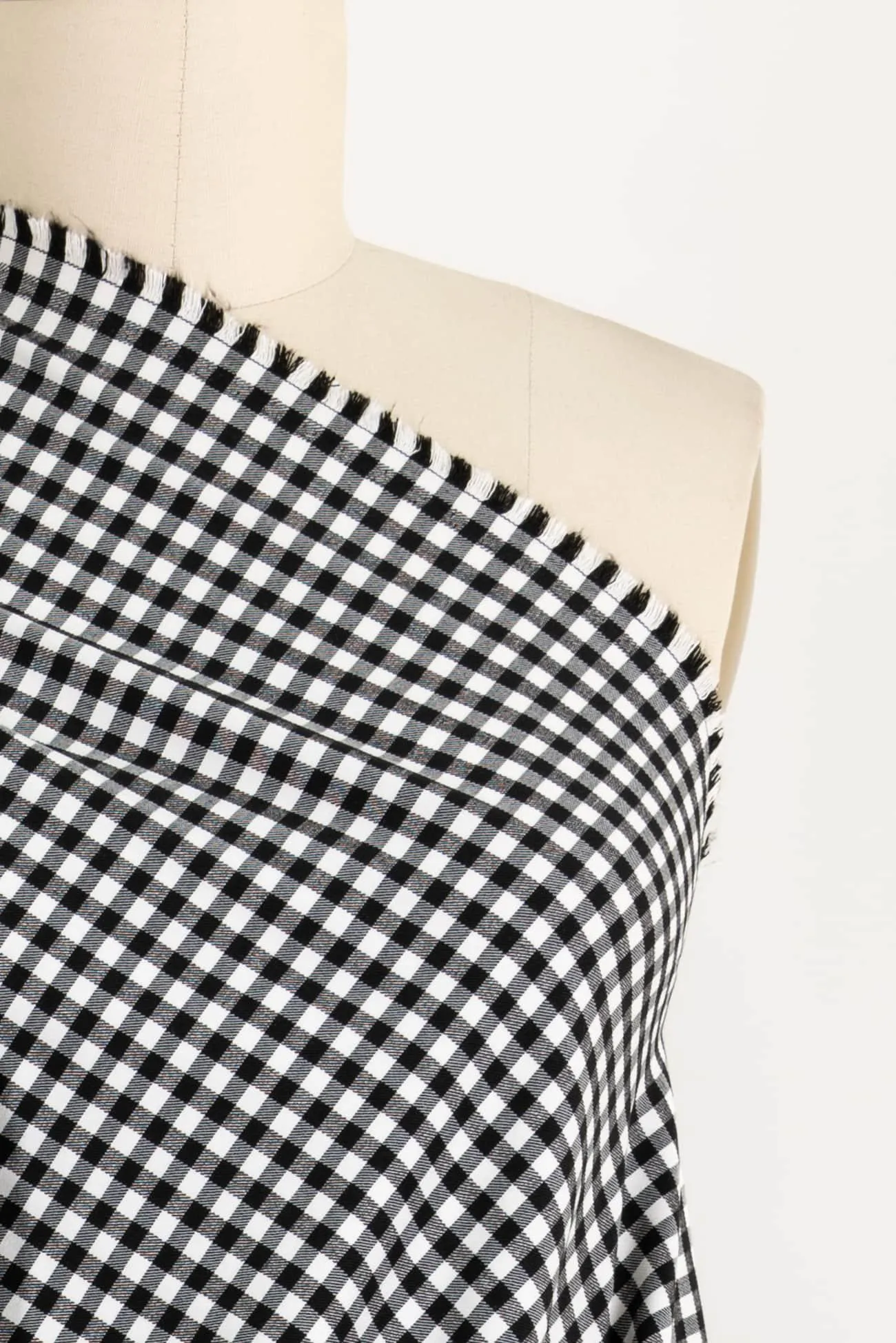 Ace Black And White Check Stretch Woven