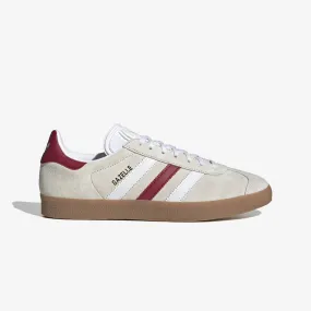 Adidas Originals | GAZELLE  { ALUMINIUM/WHITE/BURGUNDY