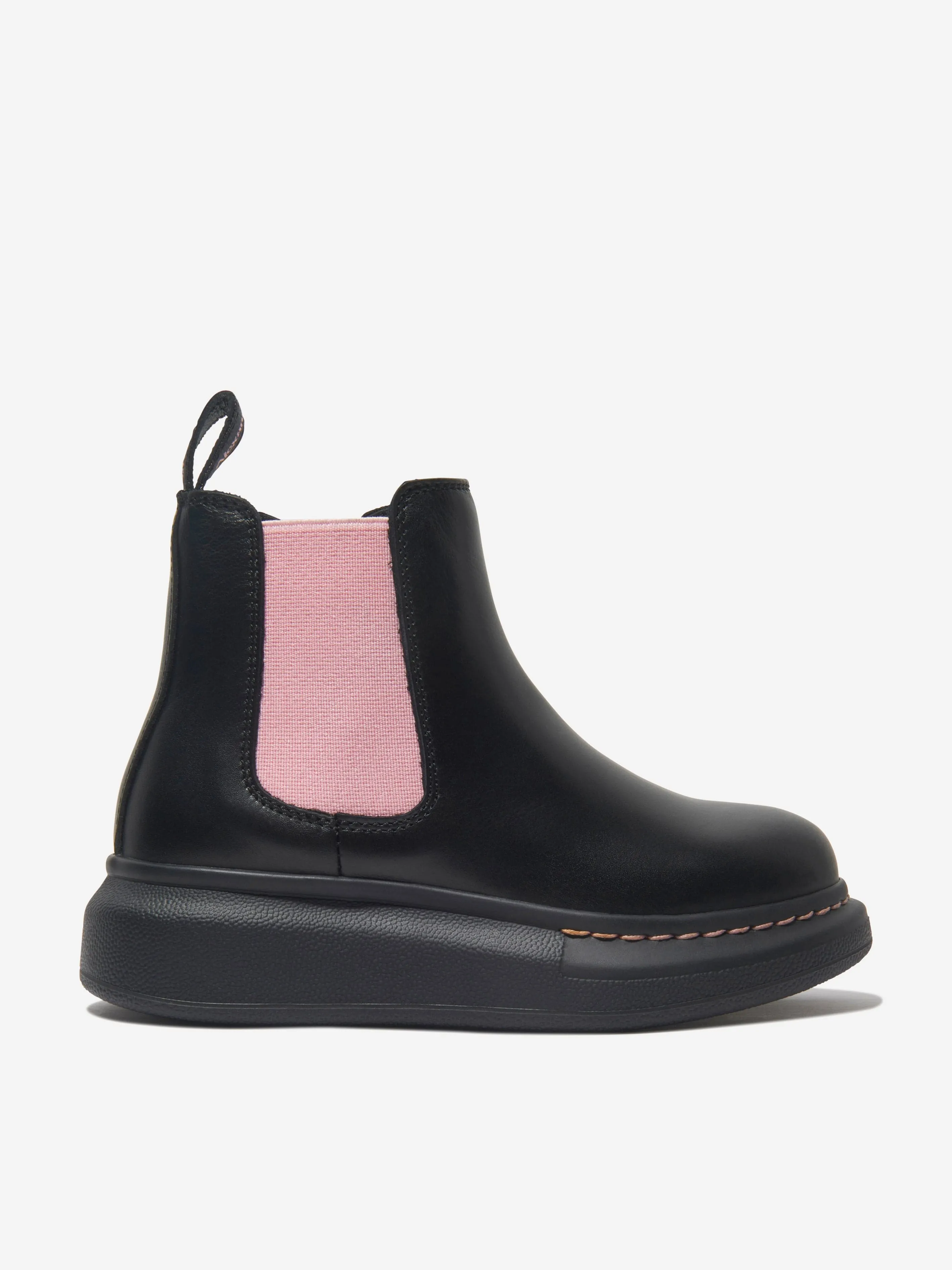 Alexander McQueen Girls Leather Chunky Chelsea Boots