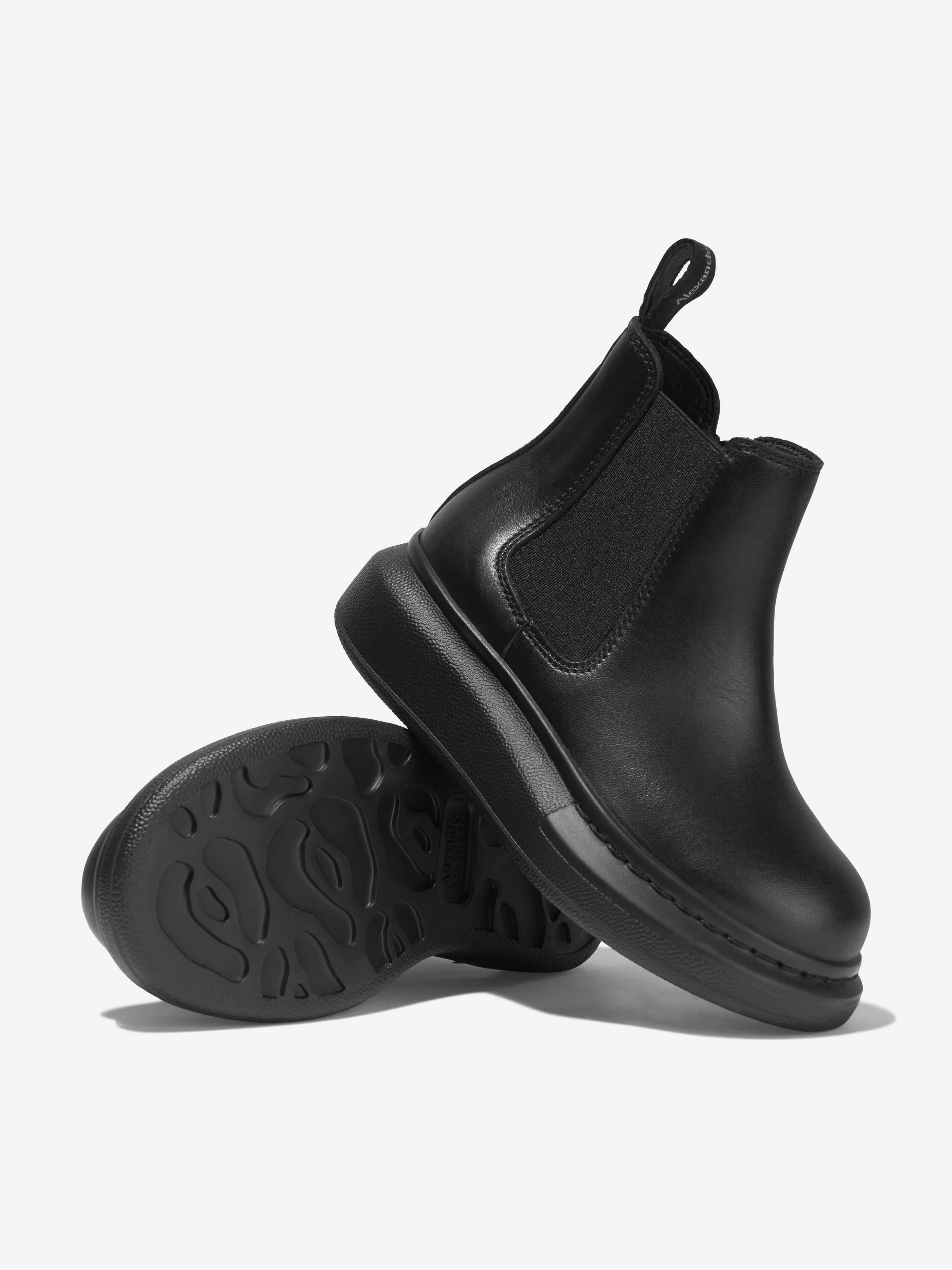 Alexander McQueen Kids Leather Chunky Chelsea Boots