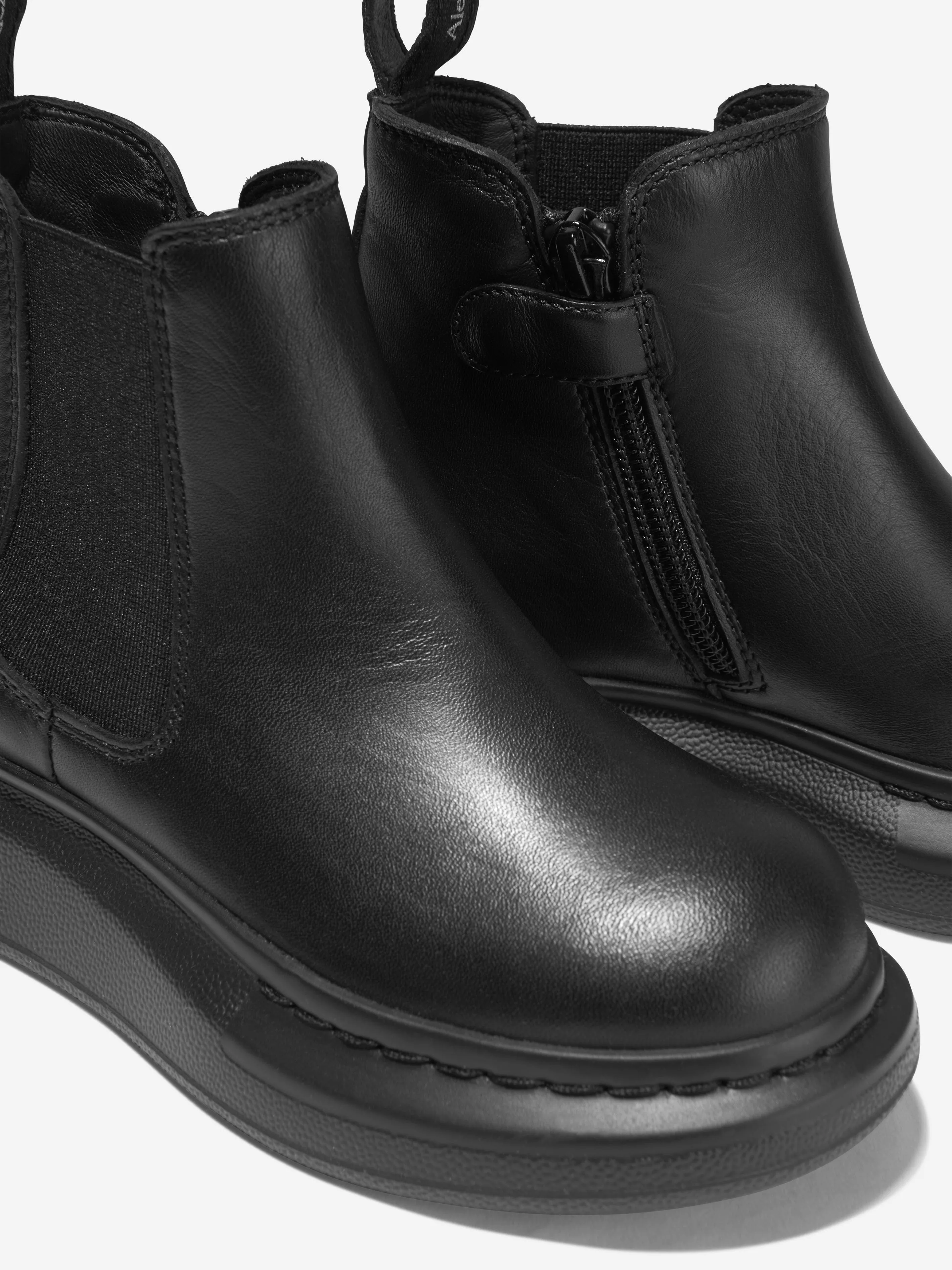 Alexander McQueen Kids Leather Chunky Chelsea Boots