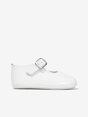 Andanines Baby Girls Leather Mary Jane Shoes in White