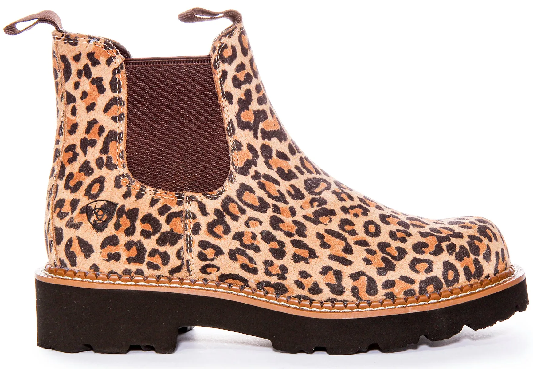 Ariat Fatbaby Twin Chelsea Boots In Leopard