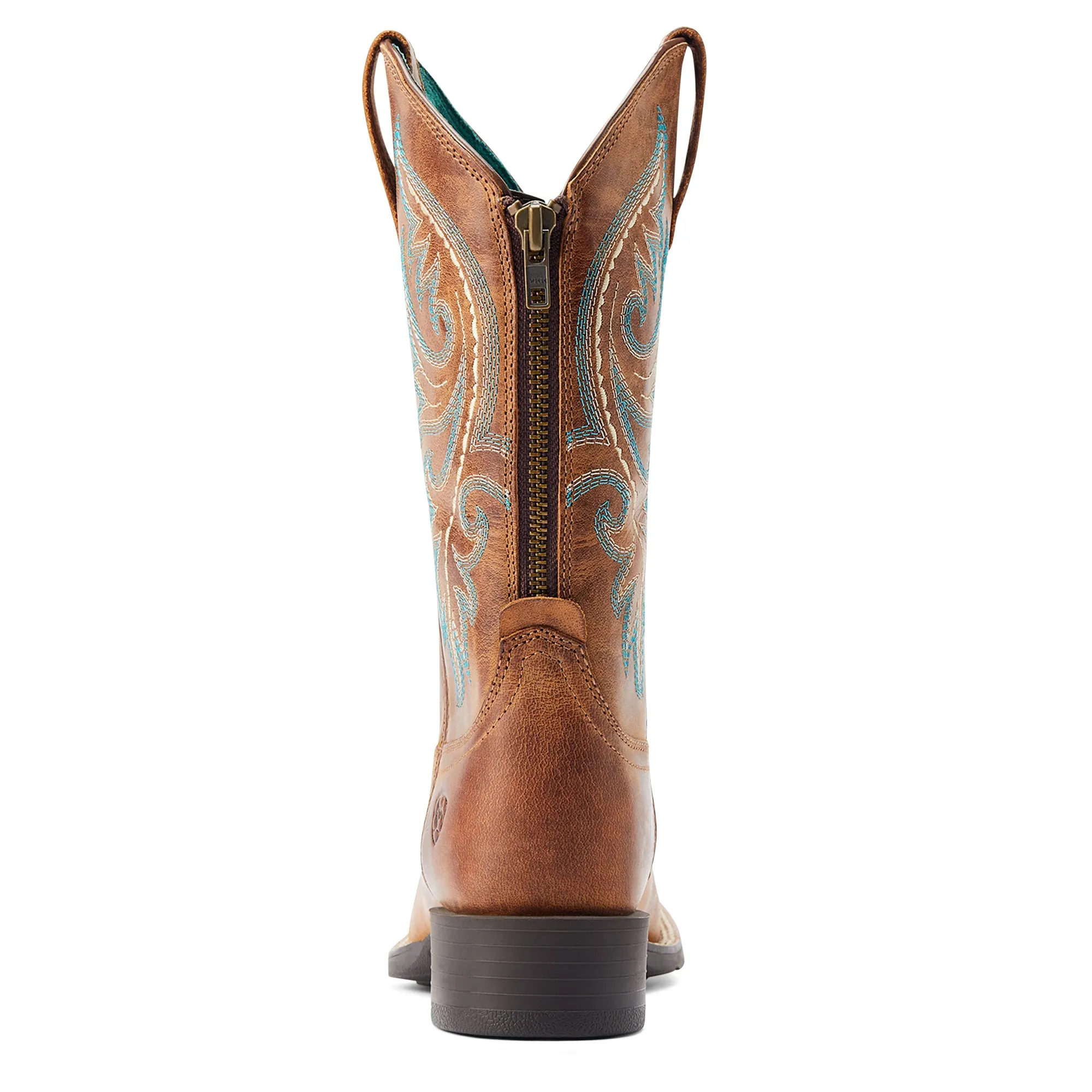 Ariat Ladies Round Up Back Zip Desert Sand Tan Western Boots 10044432