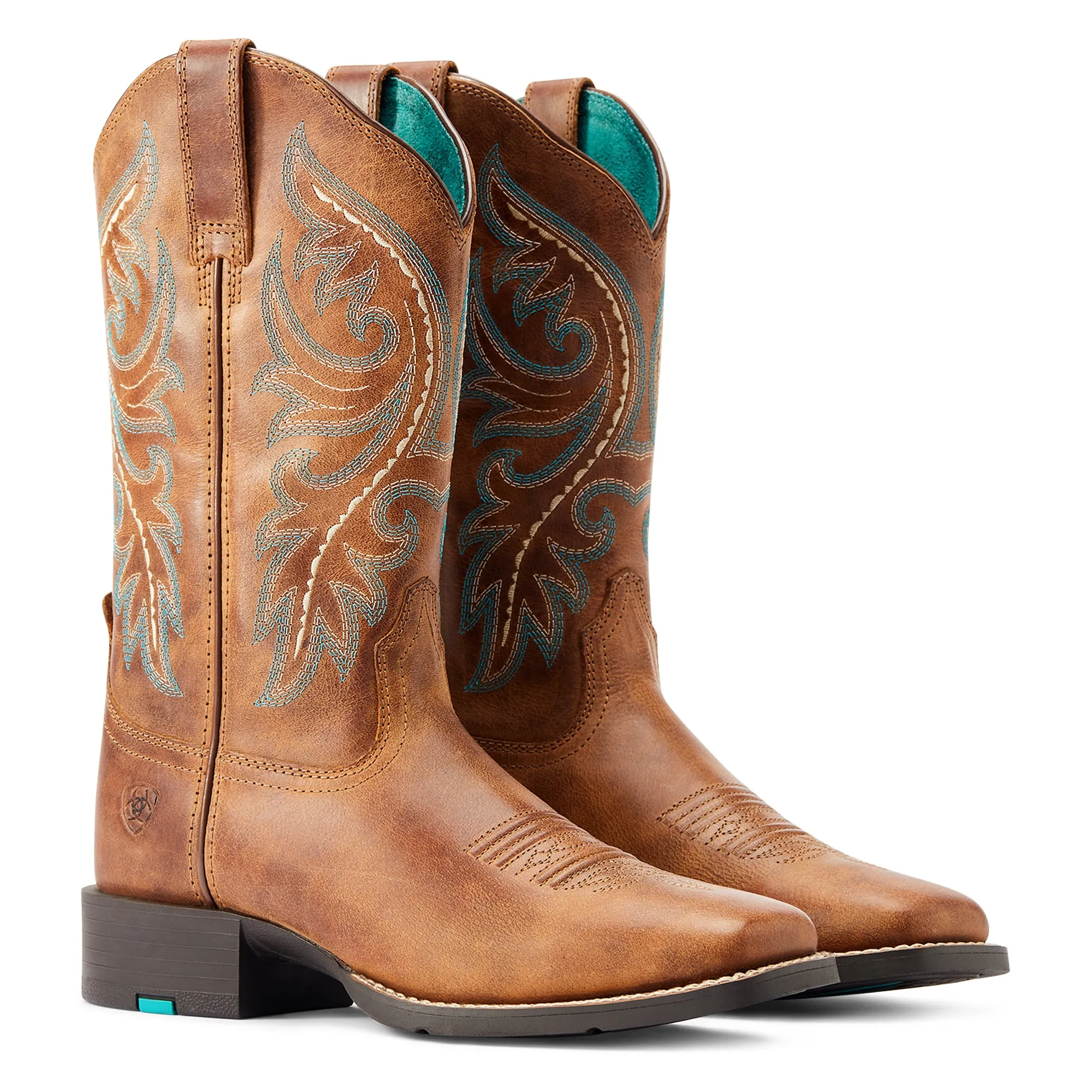 Ariat Ladies Round Up Back Zip Desert Sand Tan Western Boots 10044432