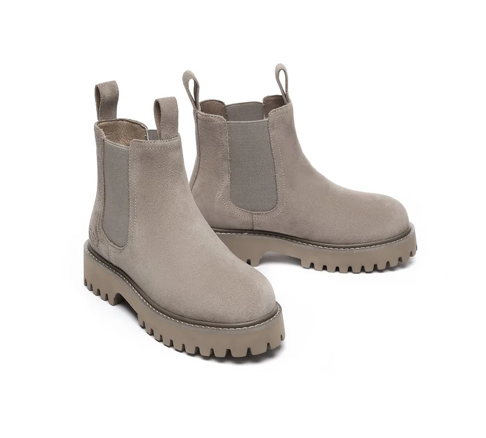 AUSTRALIAN SHEPHERD® UGG Sheepskin Wool Chelsea Chunky Boots Chana