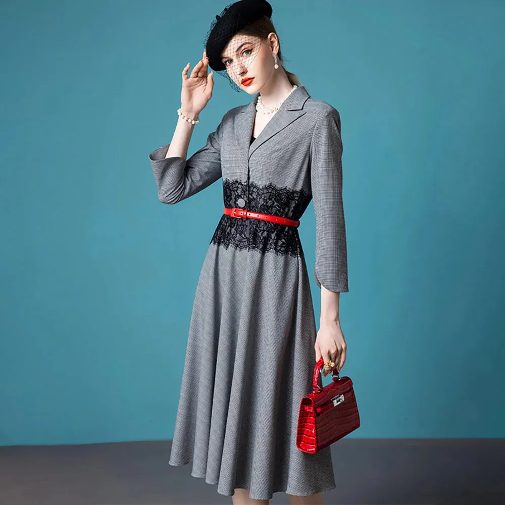 Autumn/Winter French Dress: High-End Light Luxury for Women's Professional Elegance