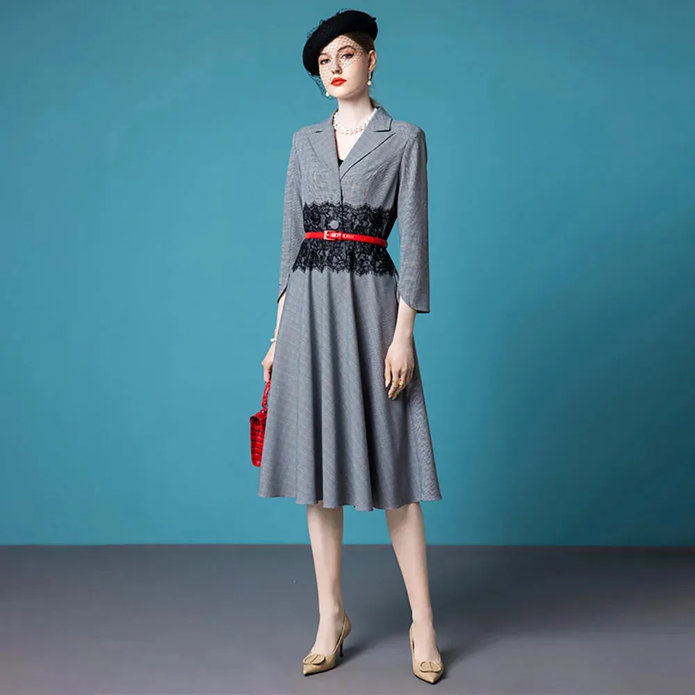 Autumn/Winter French Dress: High-End Light Luxury for Women's Professional Elegance