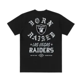 Born X Raised X NFL Raiders Sign Painter Rocker Tee Black