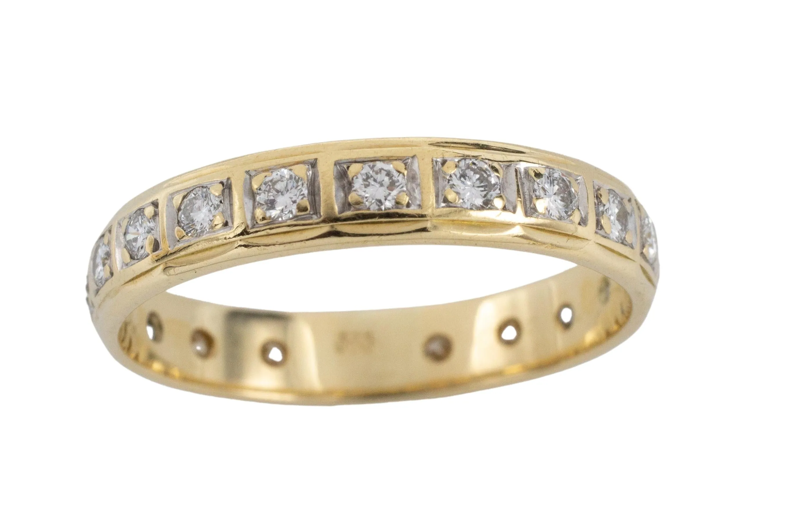 Brilliant cut diamond eternity band