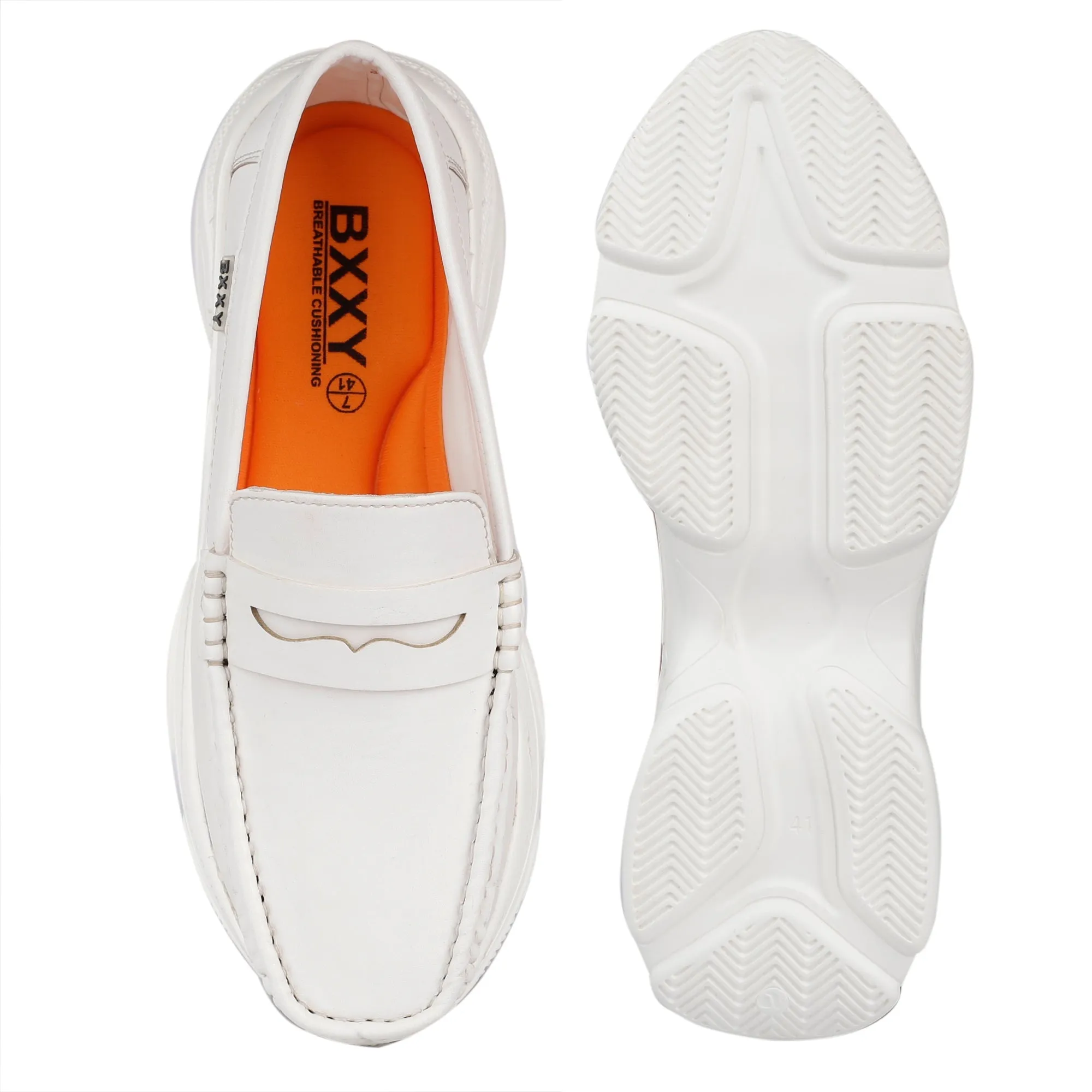 Bxxy's Vegan Leather Trendiest Checker Loafers for Men