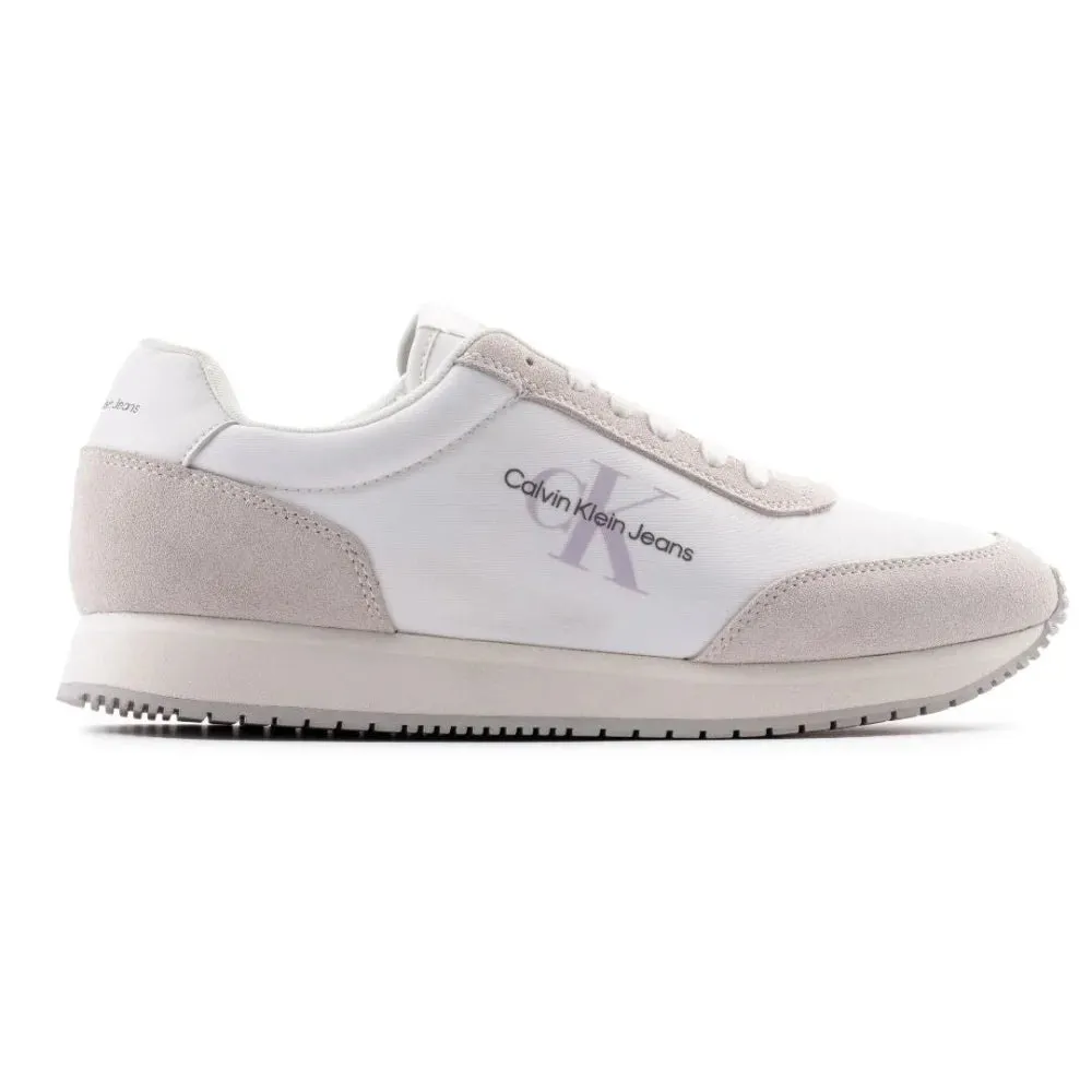 Calvin Klein Jeans Retro Runner SU-NY Mono Trainer - WHTGRYPNK