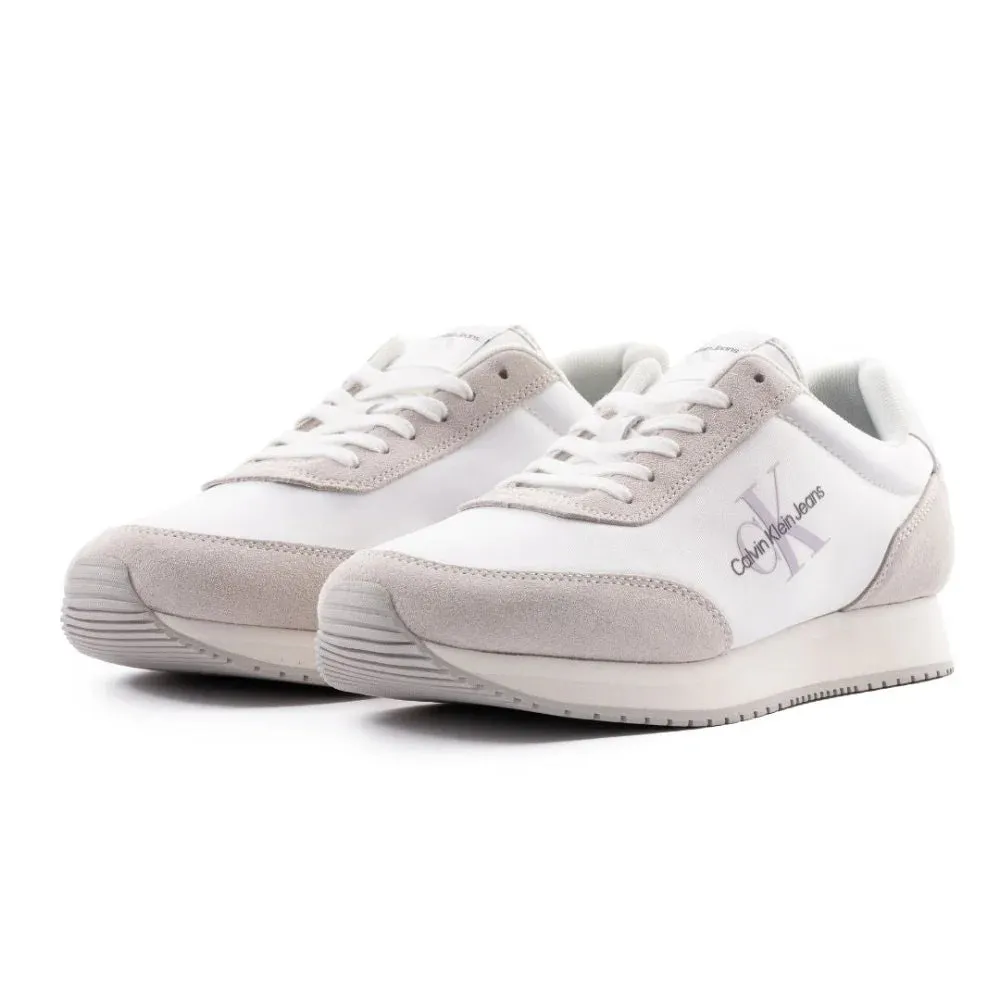 Calvin Klein Jeans Retro Runner SU-NY Mono Trainer - WHTGRYPNK