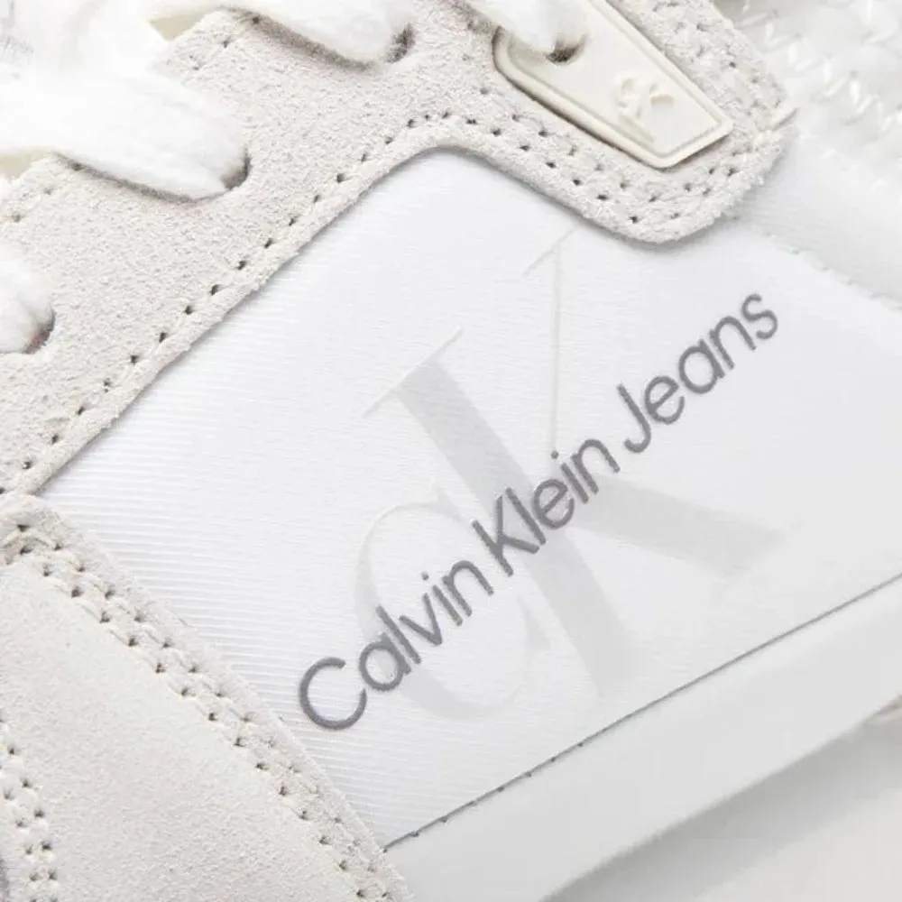 Calvin Klein Jeans Runner Sock Laceup Ny-Lth Wn YW0YW00840-WHT