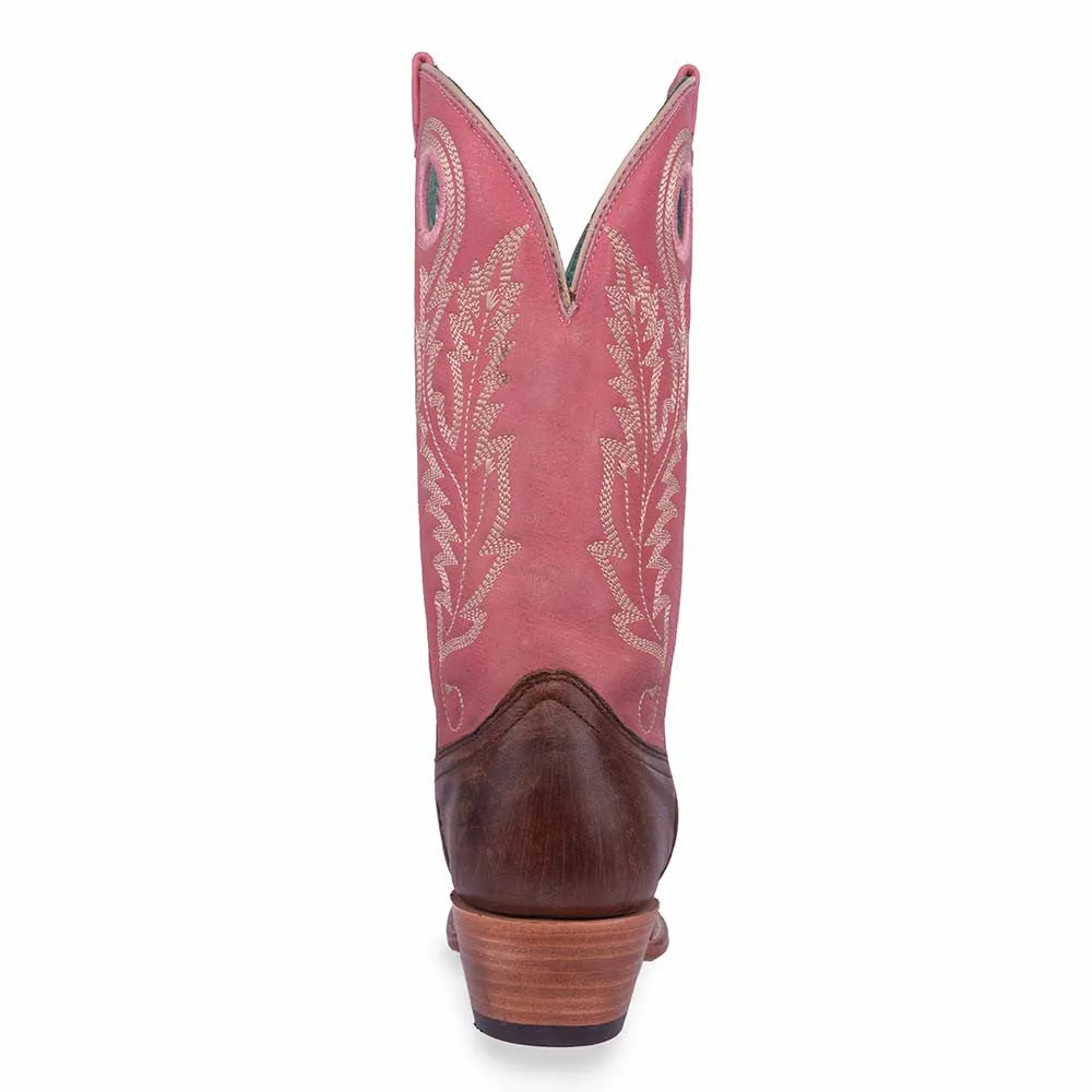 Corral Western Brown & Pink Embroidered Boots