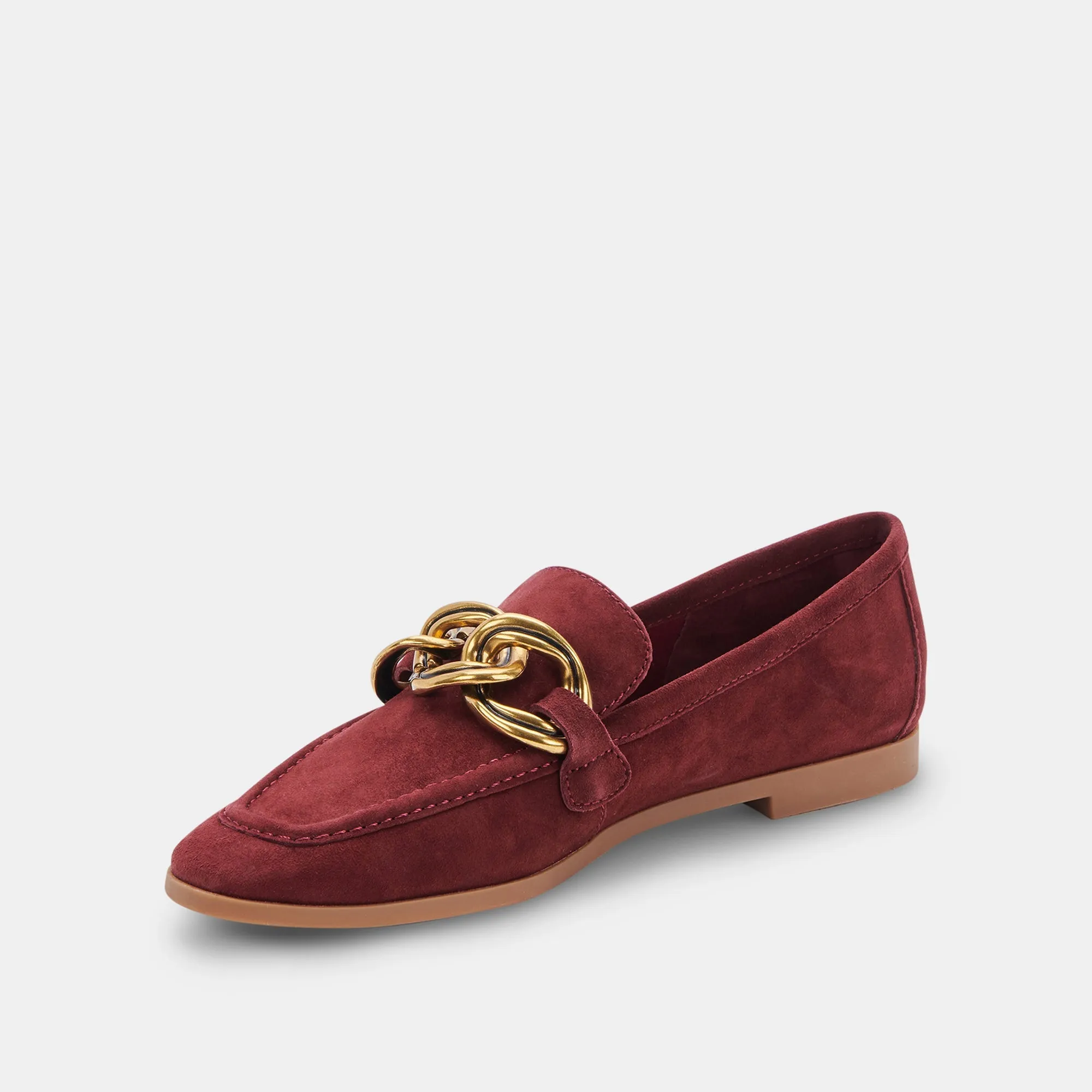 CRYS LOAFERS MAROON SUEDE - re:vita