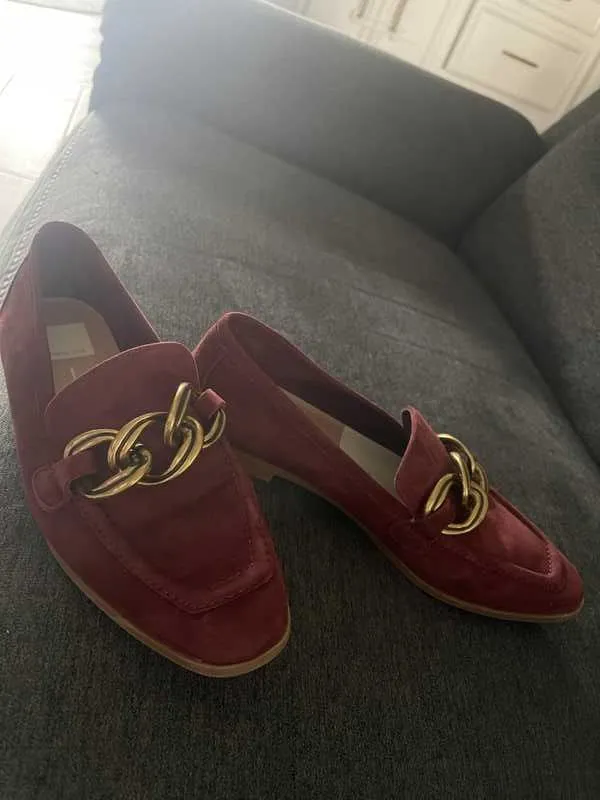 CRYS LOAFERS MAROON SUEDE - re:vita