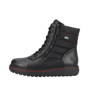 D0U71-01 Black Mid RTex Lace/Side Zip