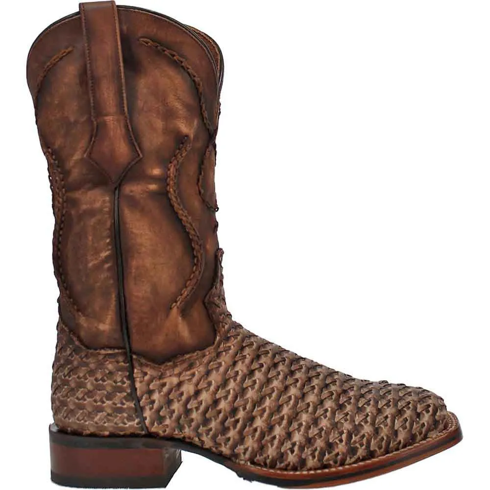 Dan Post Cowboy Certified Stanley Tan Square Toe Leather Boot