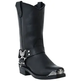 Dingo Chopper Black Leather Biker Boots