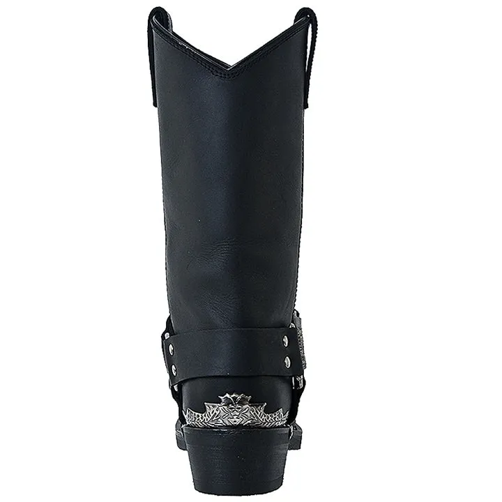 Dingo Chopper Black Leather Biker Boots