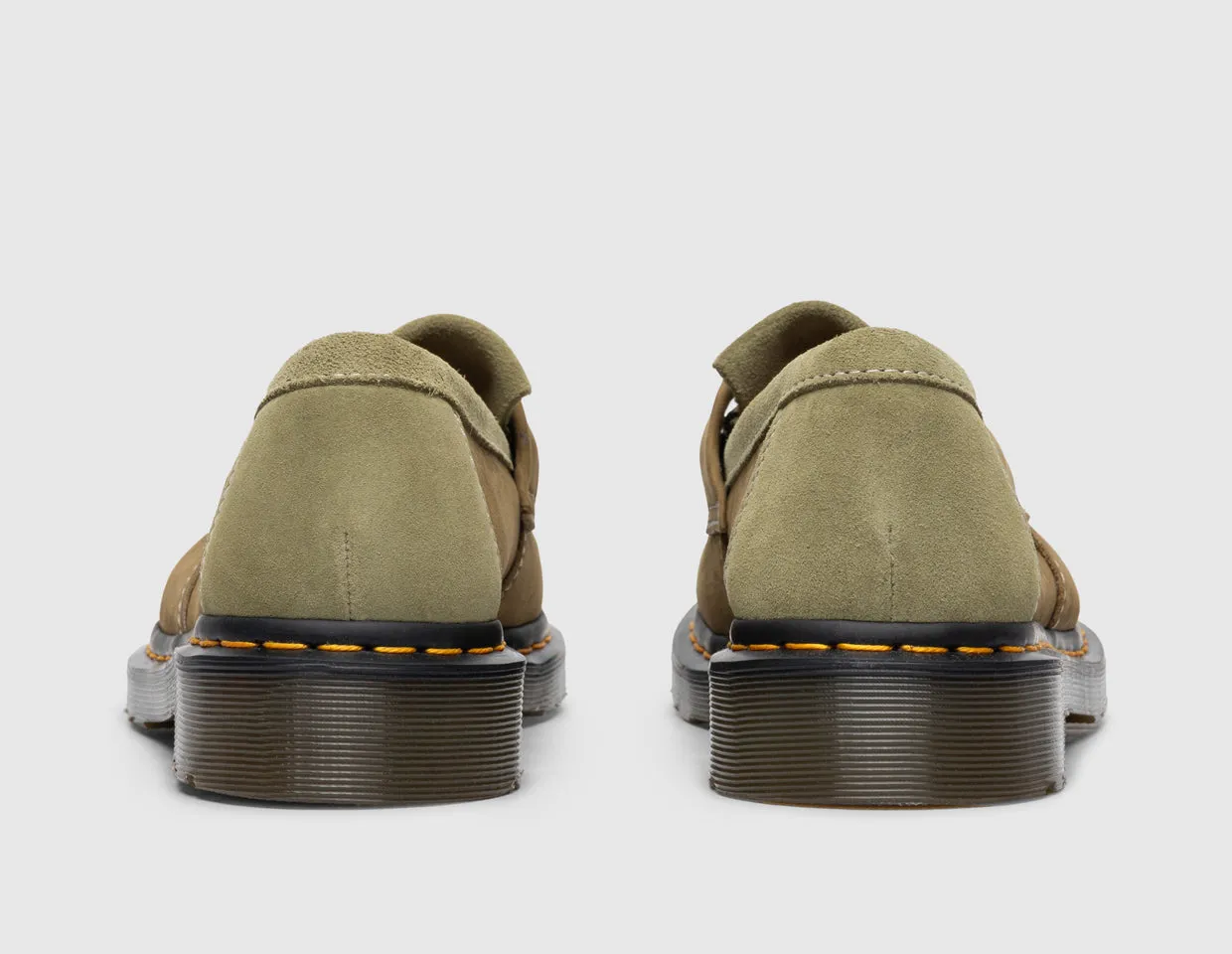 Dr. Marten Adrian Yellow Stitch Tassel Loafer / Muted Olive