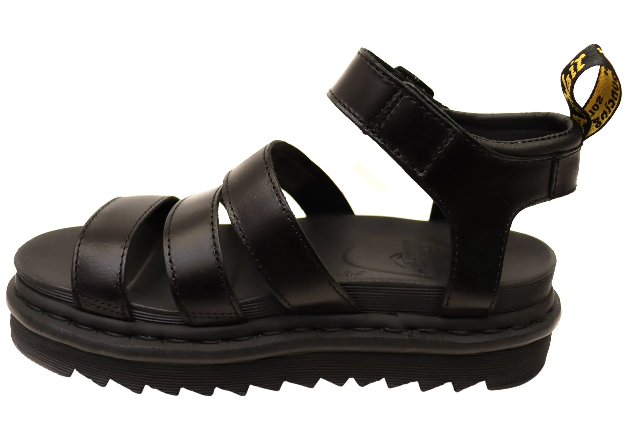 Dr Martens Blaire 3 Strap Sandal Black Brando Womens Leather Sandals