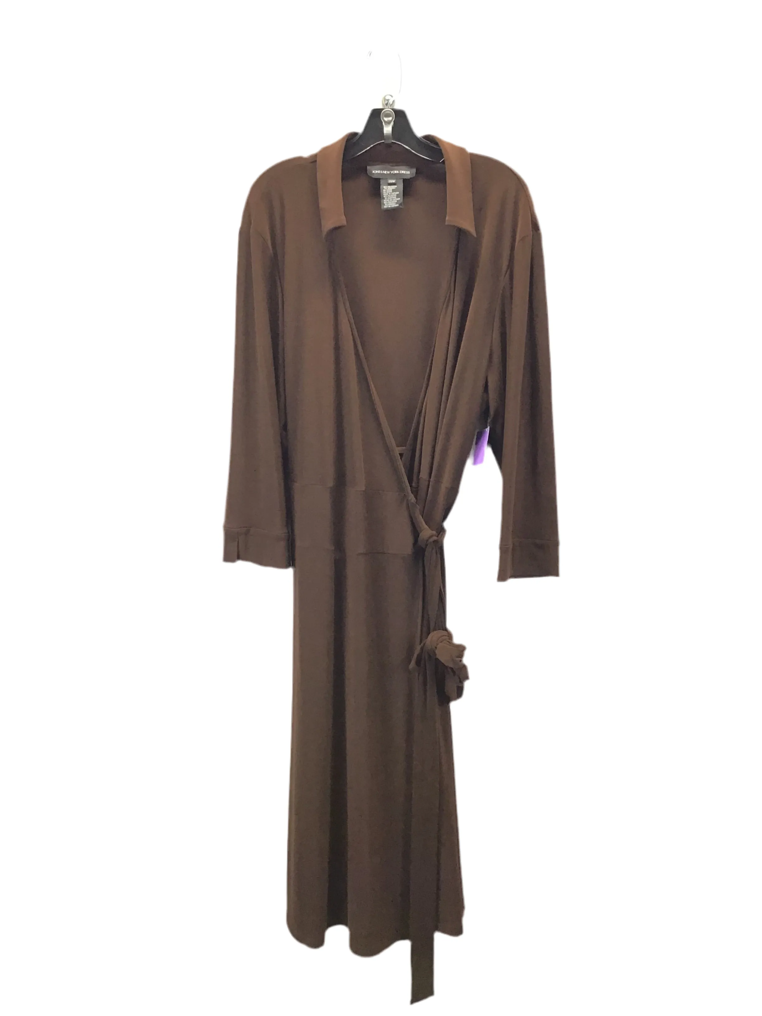 Dress Casual Maxi By Jones New York In Brown, Size: 1x