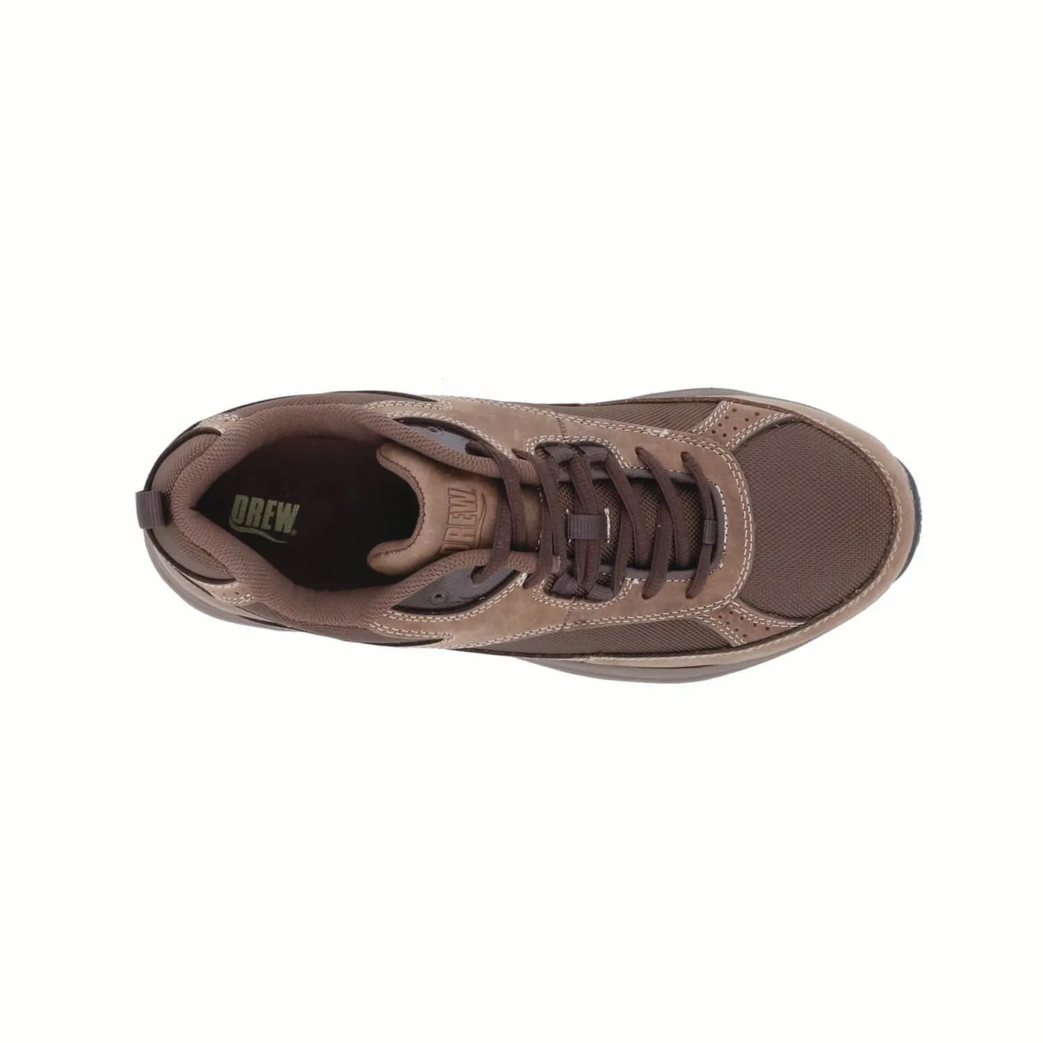 Drew Men's Athletic Aaron Shoes Brown/Nylon Mesh