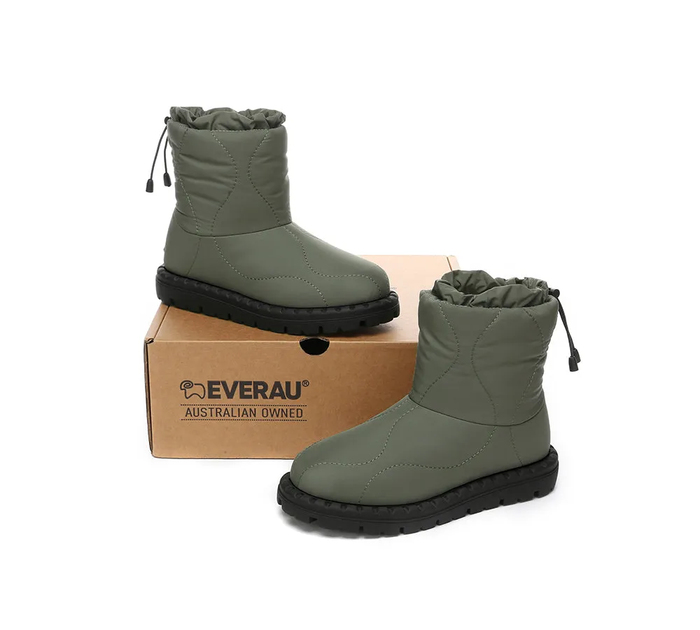 EVERAU® UGG Boots Women Sheepskin Wool Waterproof Drawstring Sonita