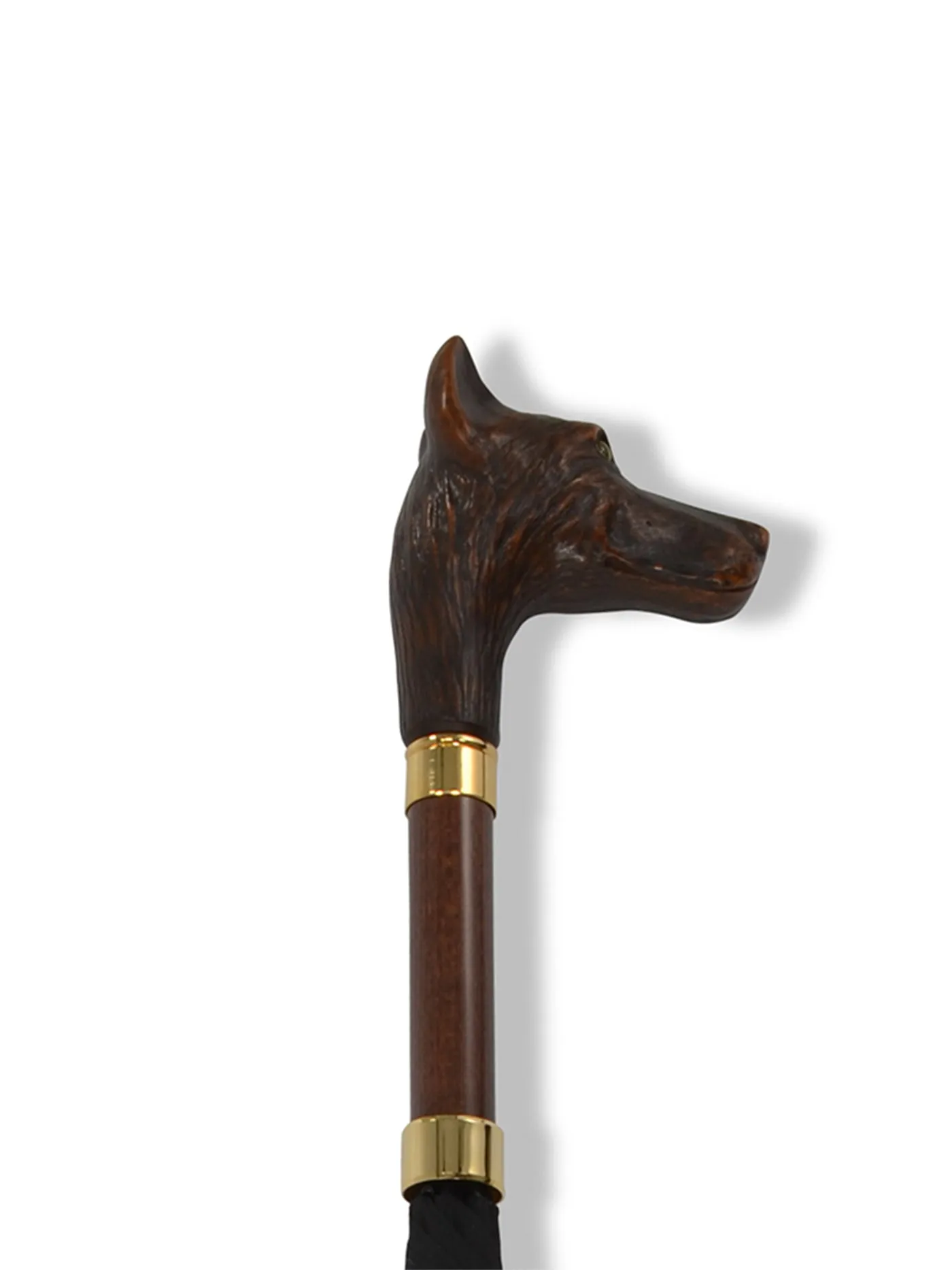 FOX UMBRELLA 25" Unisex Animal Head Long Umbrella Brown - Brown Doberman