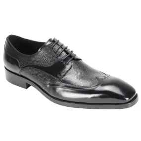 Giovanni 6842 Black Wingtip Dress Shoes