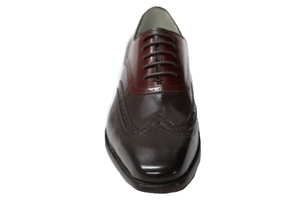 Giovanni Cyprus Chocolate Brown & Red Wingtip Oxford