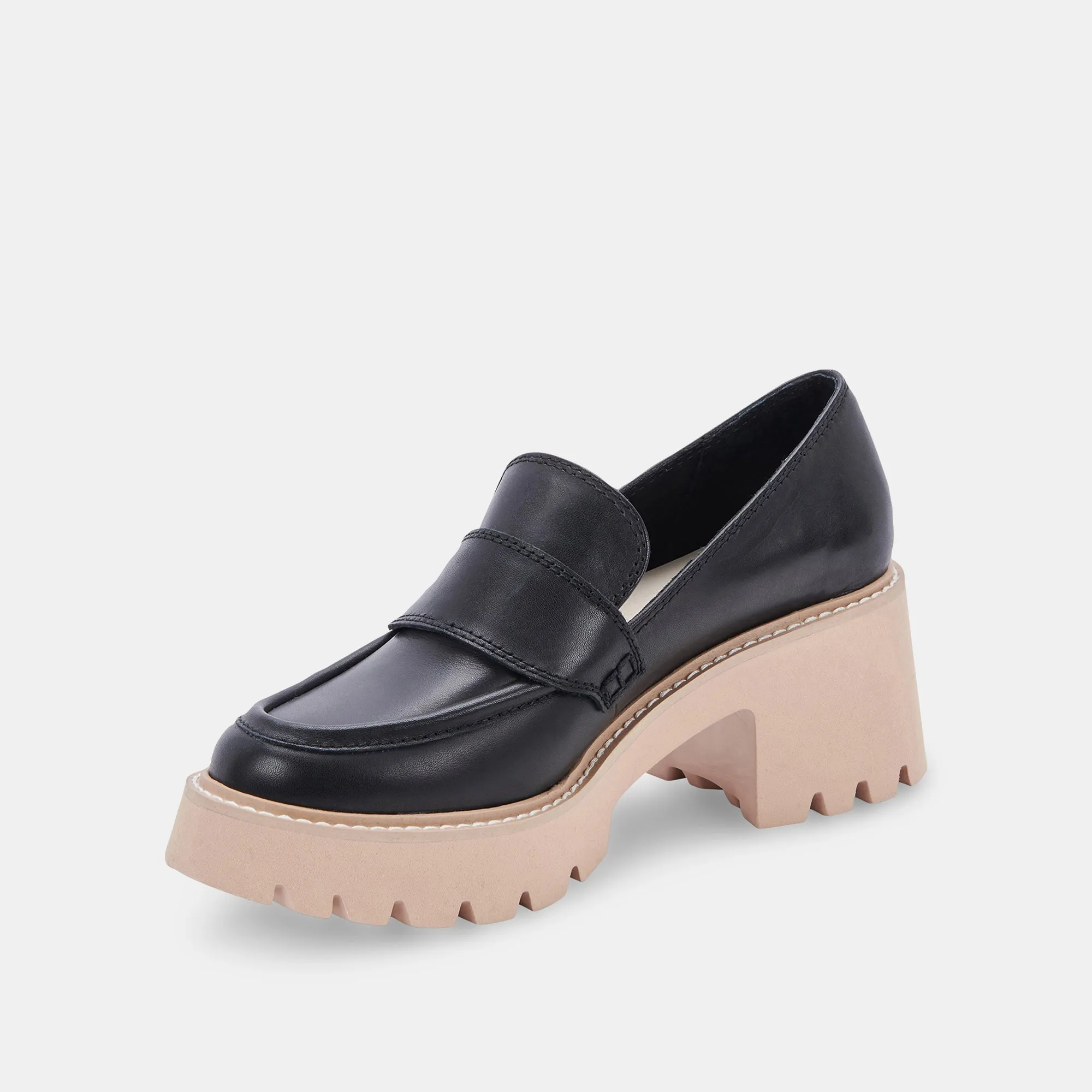 HALONA LOAFERS BLACK LEATHER