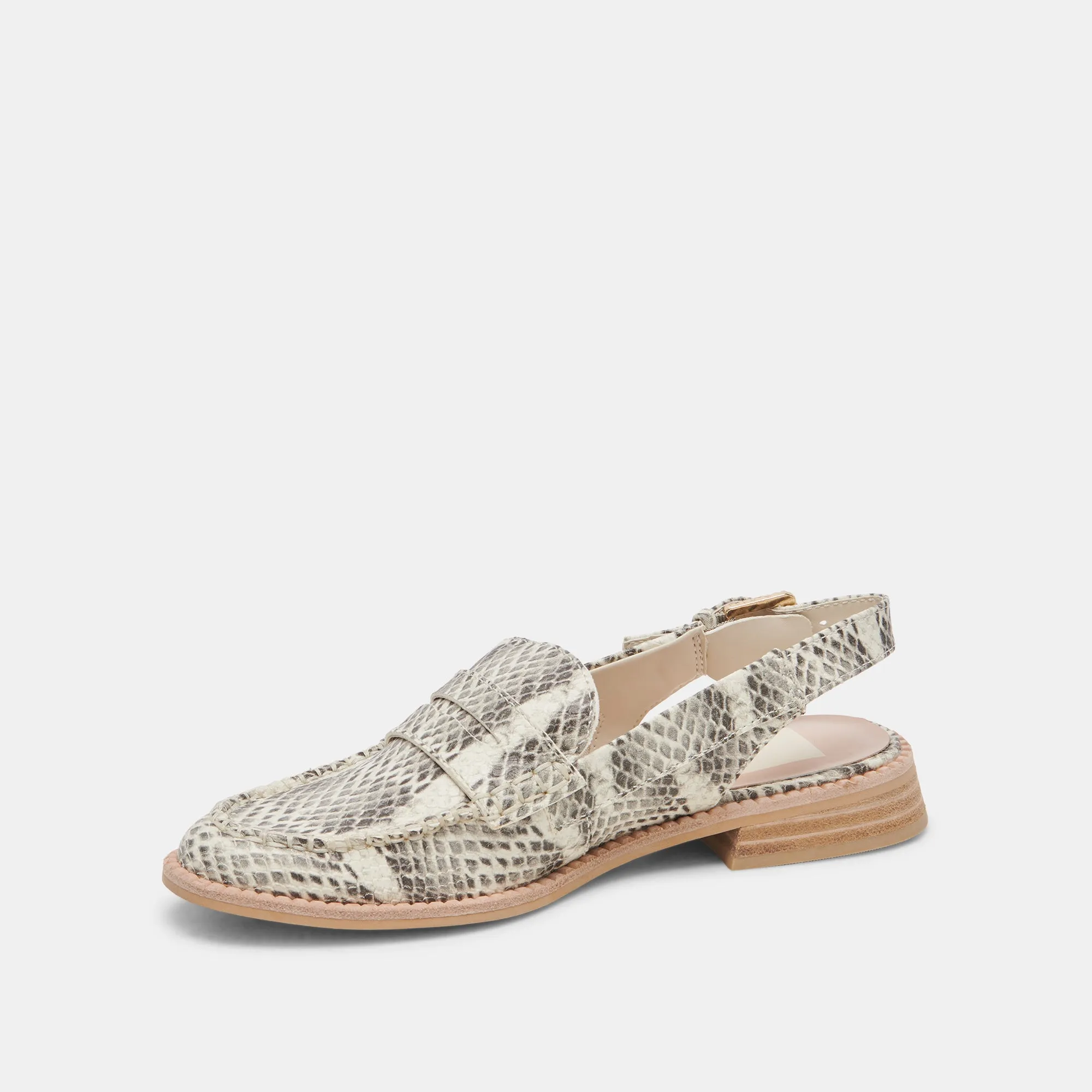 HARDI LOAFERS GREY WHITE SNAKE EMBOSSED