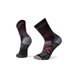 Hike Light Cushion Mountain Range Pattern Crew Socks