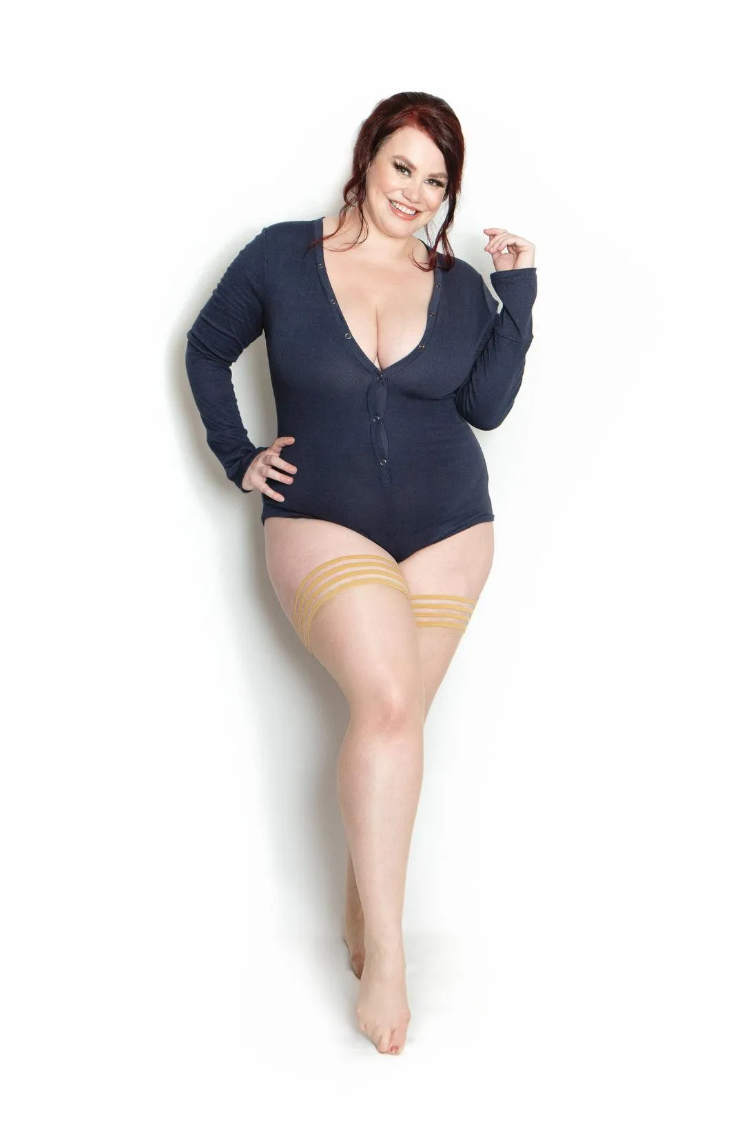 Jenny | Sheer Champagne Thigh High | Petite to Plus Size