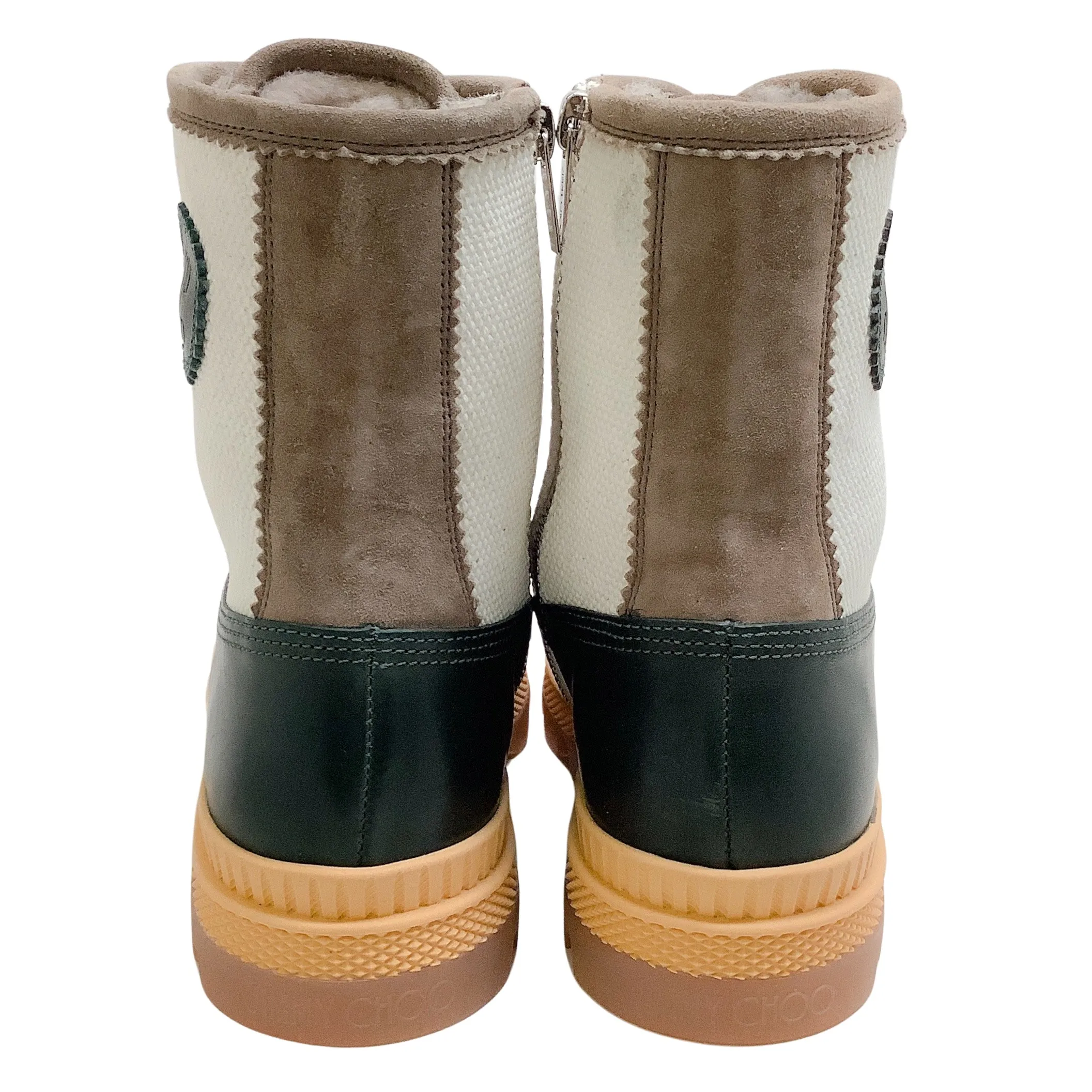 Jimmy Choo Sea Green / Latte Zux Booties