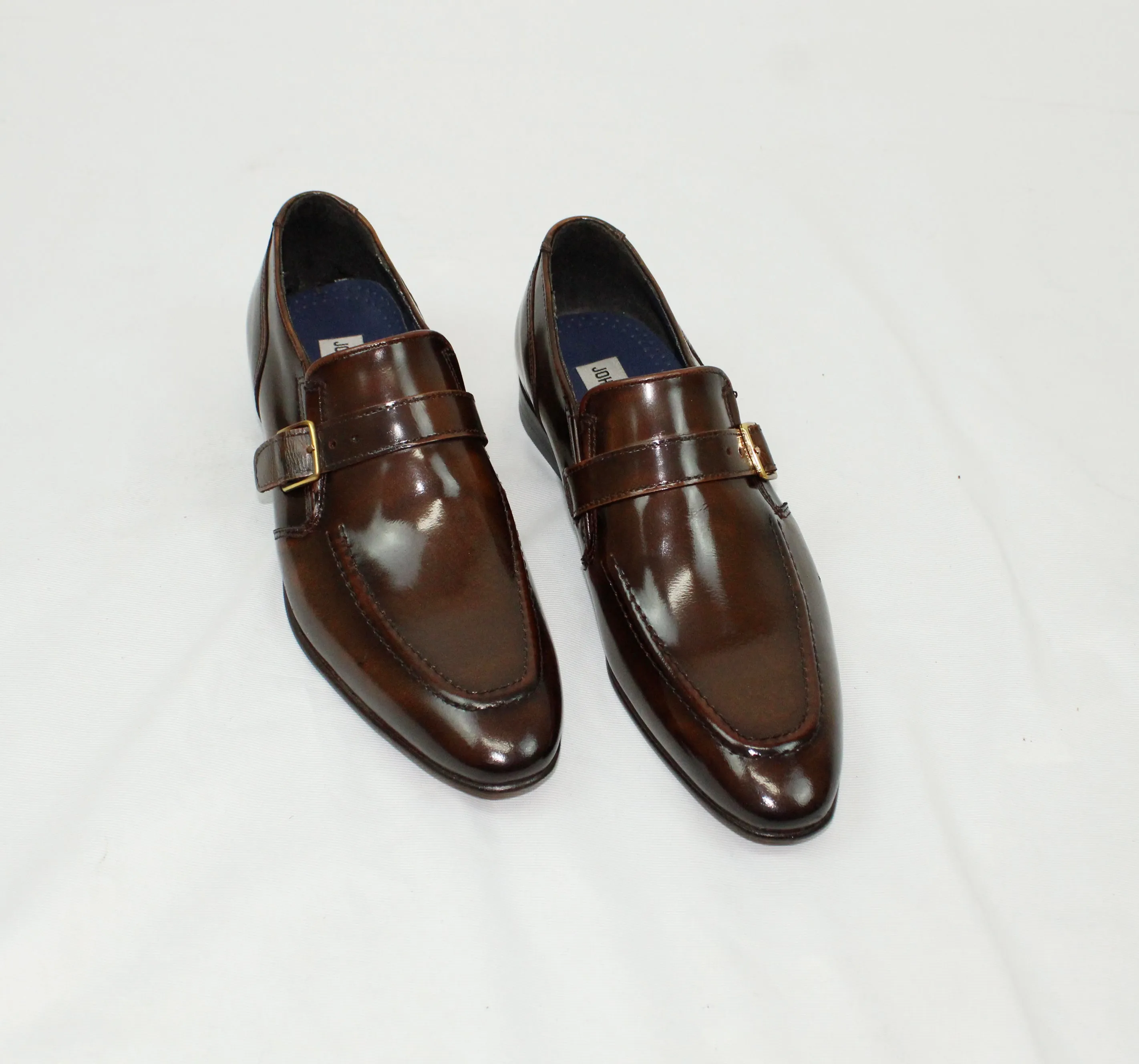 Johnston & Murphy Strap Mocassin Walnut Brown