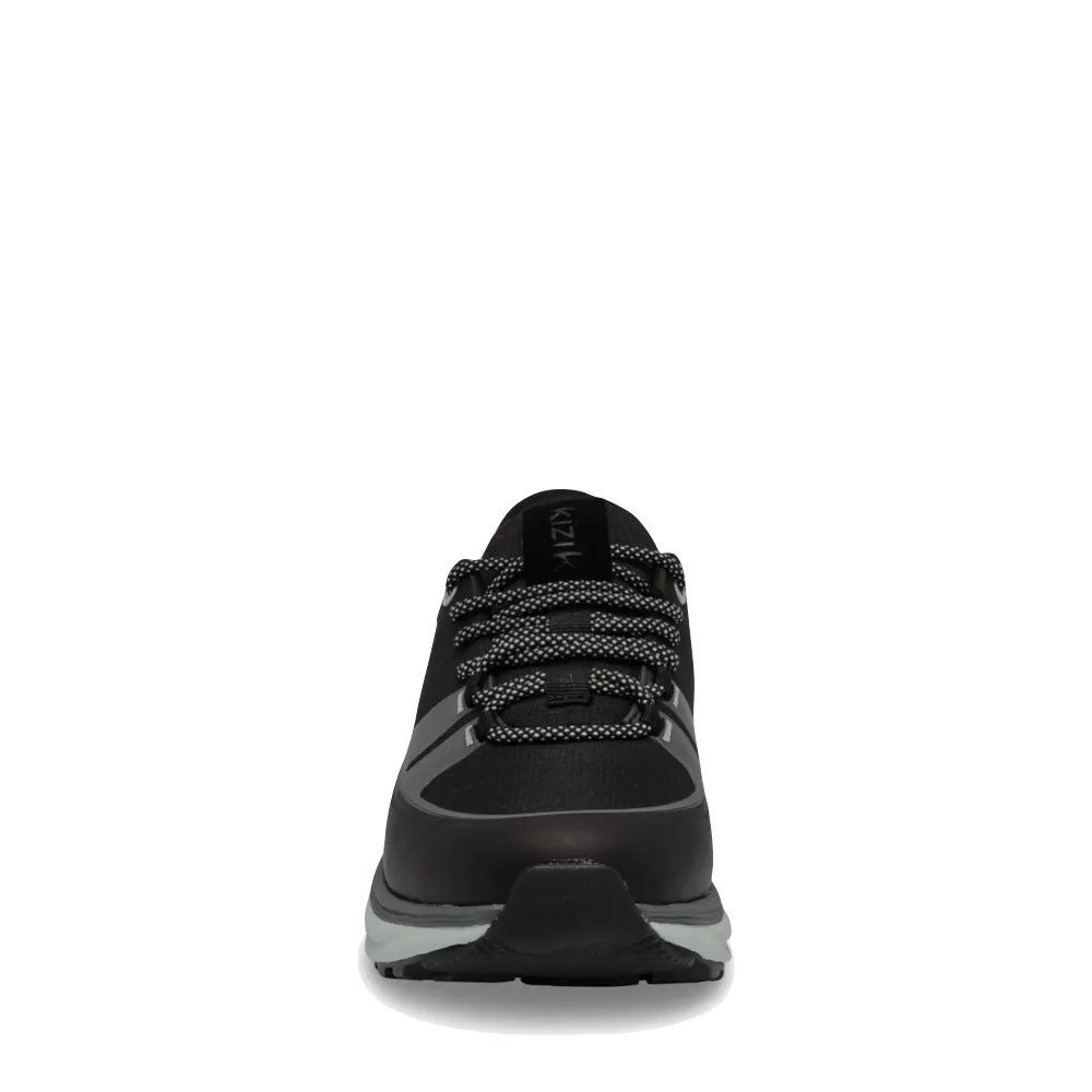 Kizik Women's London AT Hands Free Tie Sneaker in Black/Sea Spray