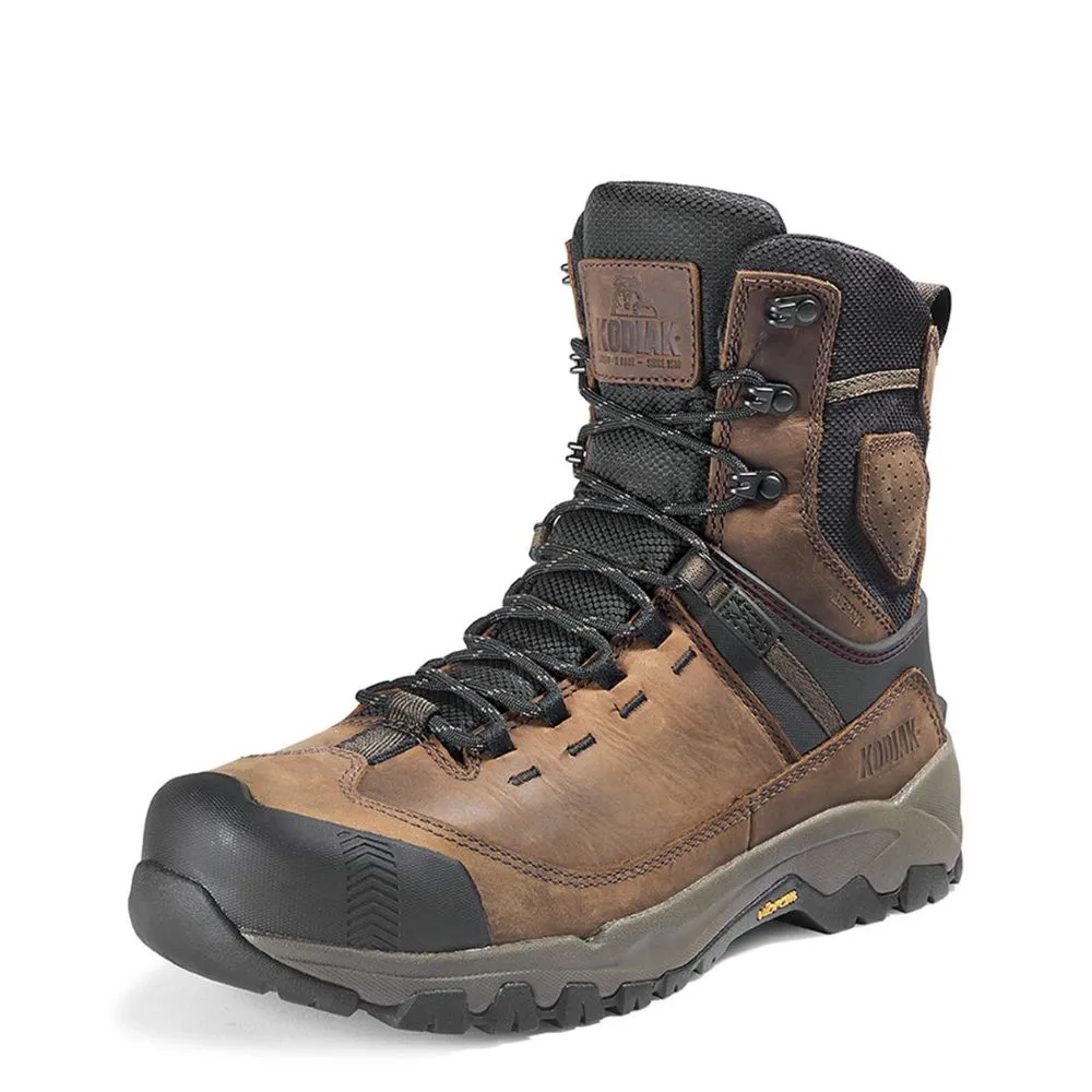 Kodiak Quest Bound Men's 8 Inch Waterproof Composite Toe Work Boot KD0A4THHBRN - Brown