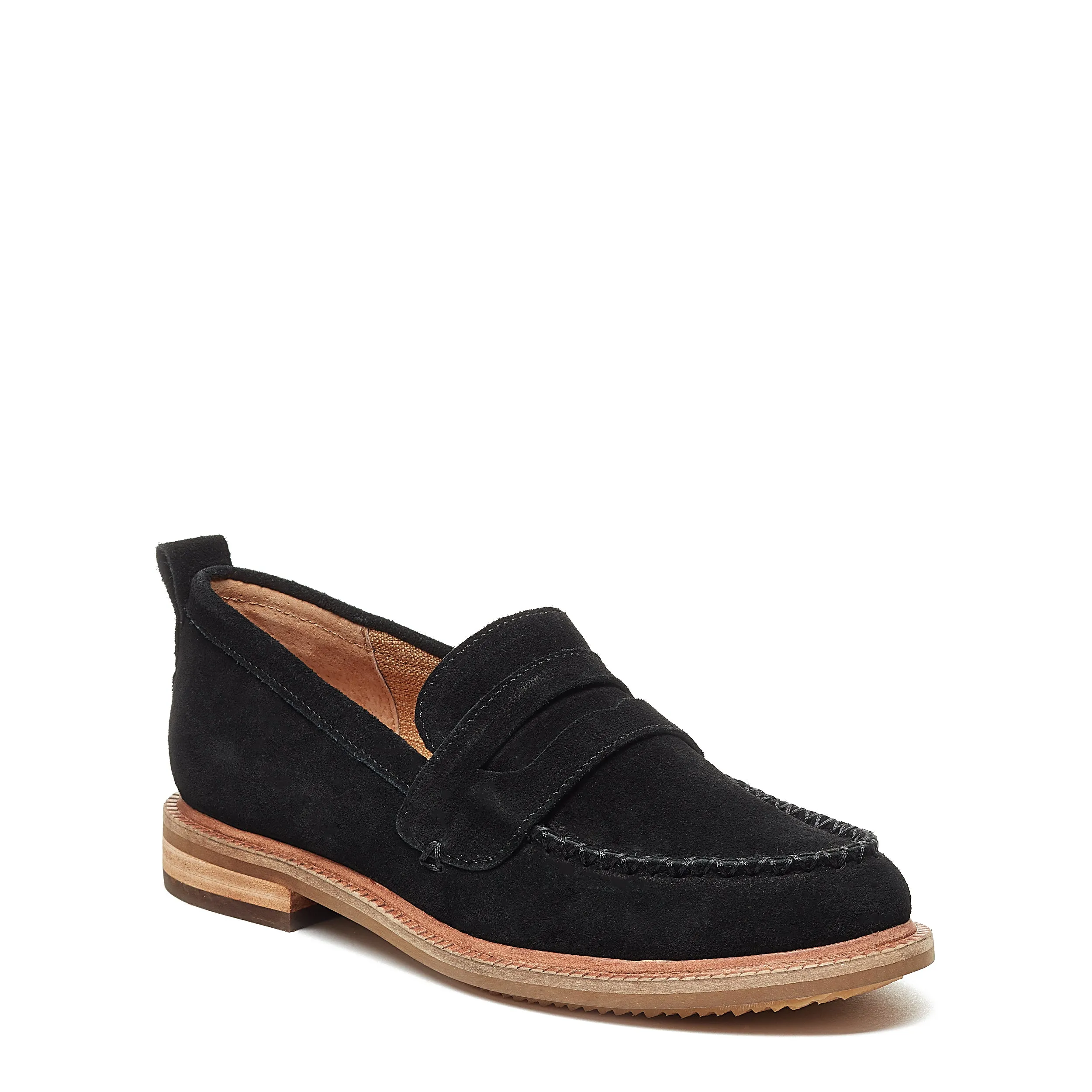 Lens Black Suede Loafers