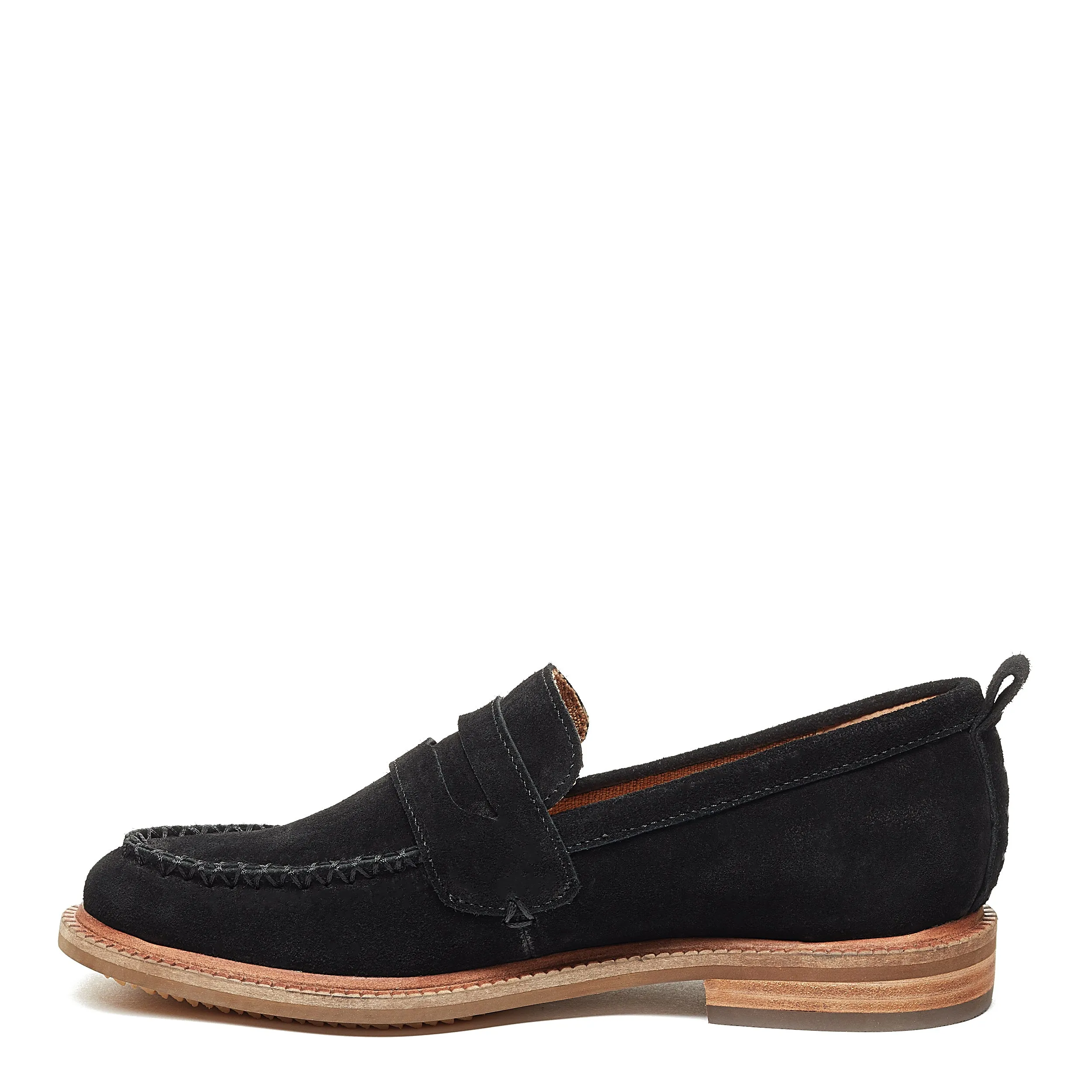 Lens Black Suede Loafers