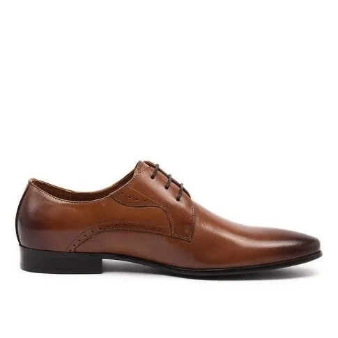 Lucca Plain Toe Derby - Tan