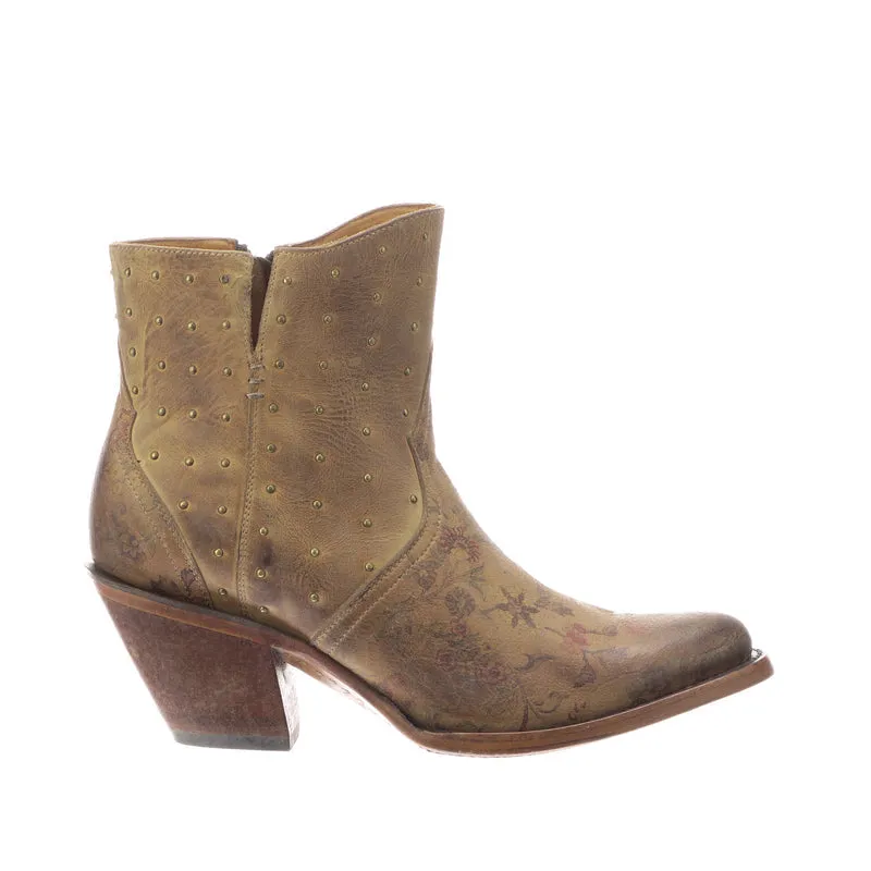 Lucchese Women's Harley Printed Stud Booties - Tan & Floral