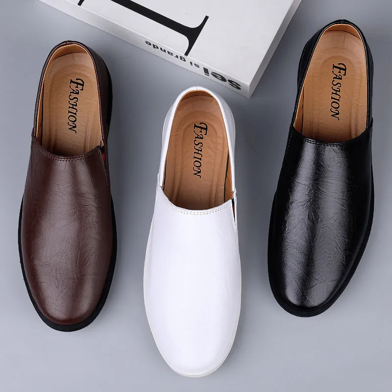 Men's Business Solid Leather Penny Loafers