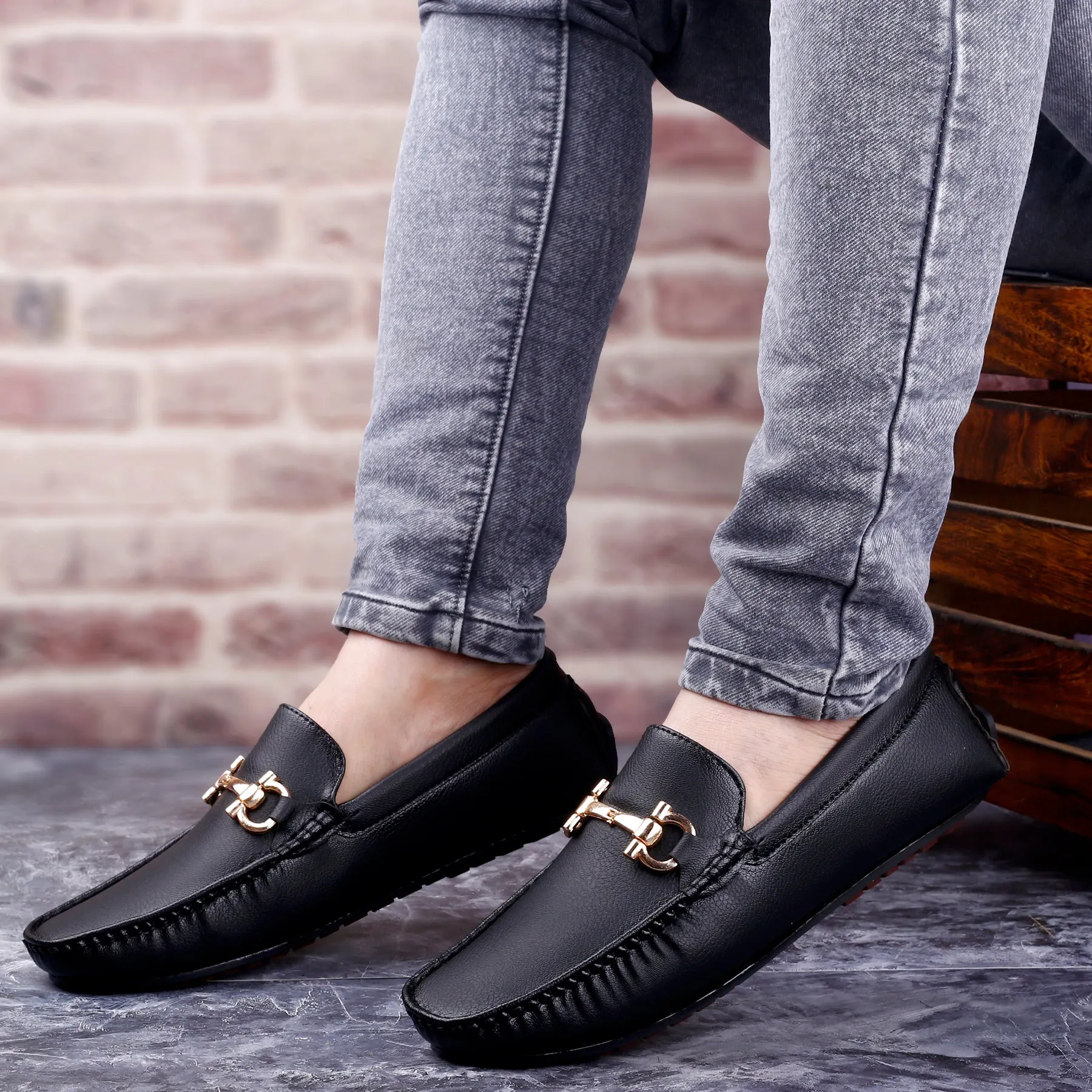 Men's Faux Leather Slip-on Loafers