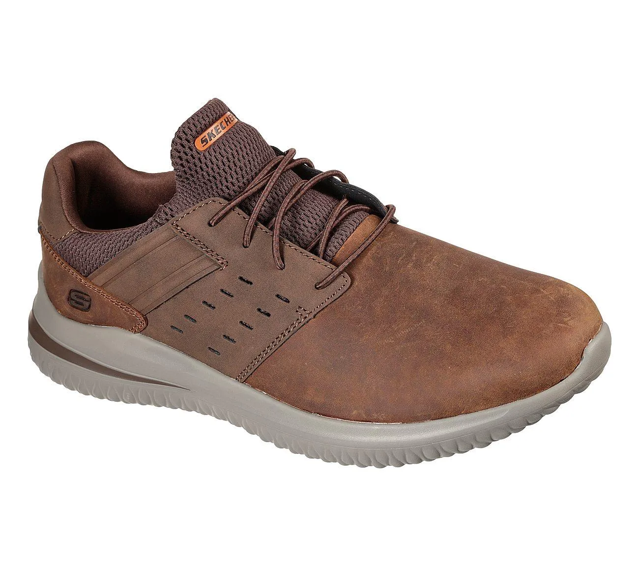 Mens Wide Fit Skechers Street Wear Delson 3.0 210308 Luxury Walking Trainers - Brown